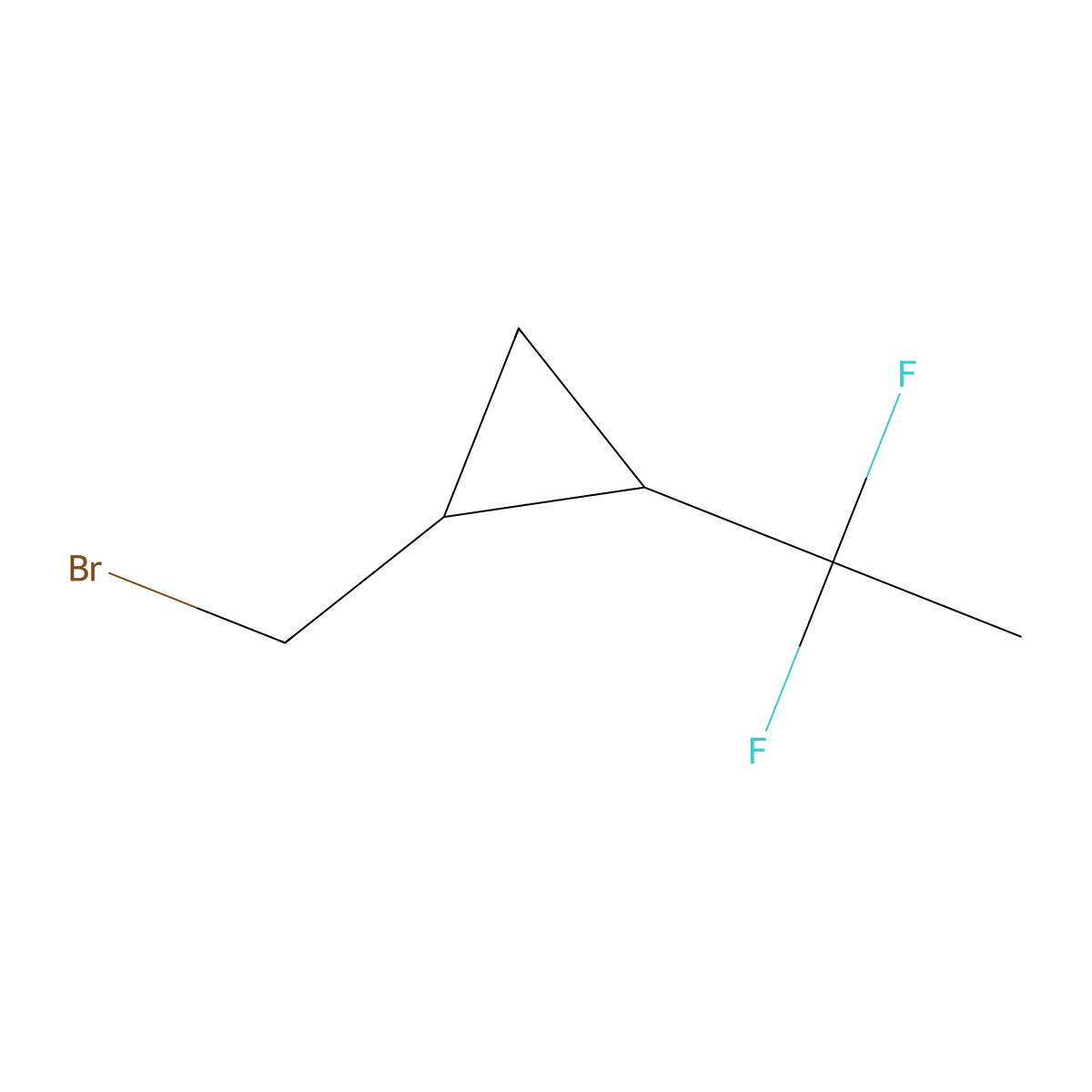 1-(Bromomethyl)-2-(1,1-difluoroethyl)cyclopropane molecular structure, CAS 2503209-36-5