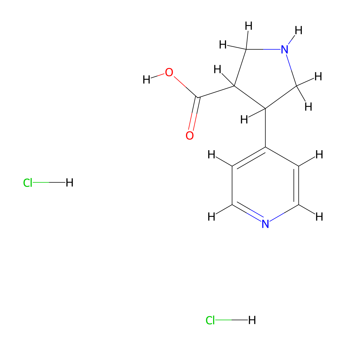 4-(Pyridin-4-yl)pyrrolidine-3-carboxylic acid dihydrochloride molecular structure, CAS 2503209-45-6