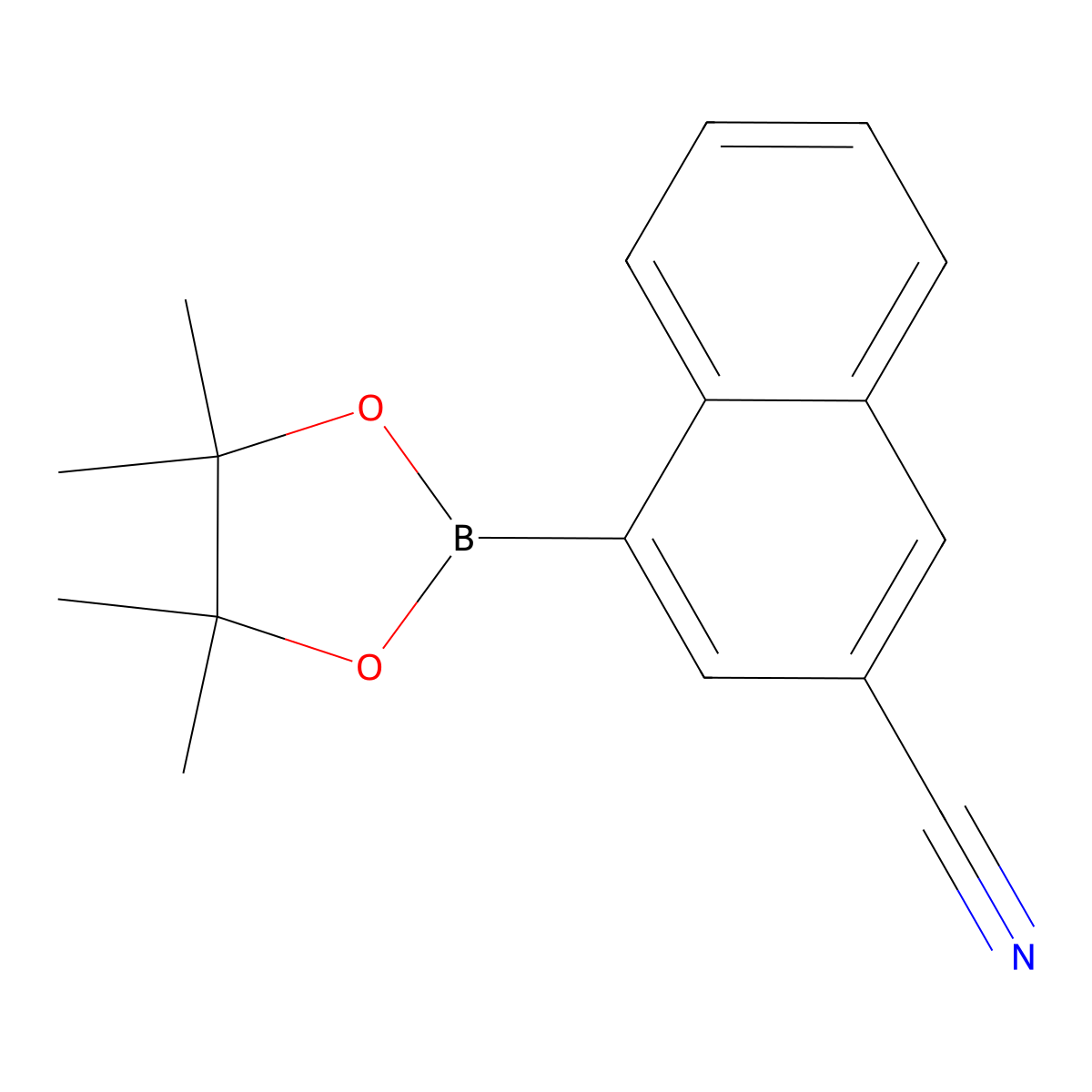 4-(4,4,5,5-Tetramethyl-1,3,2-dioxaborolan-2-yl)naphthalene-2-carbonitrile molecular structure, CAS 2503307-83-1