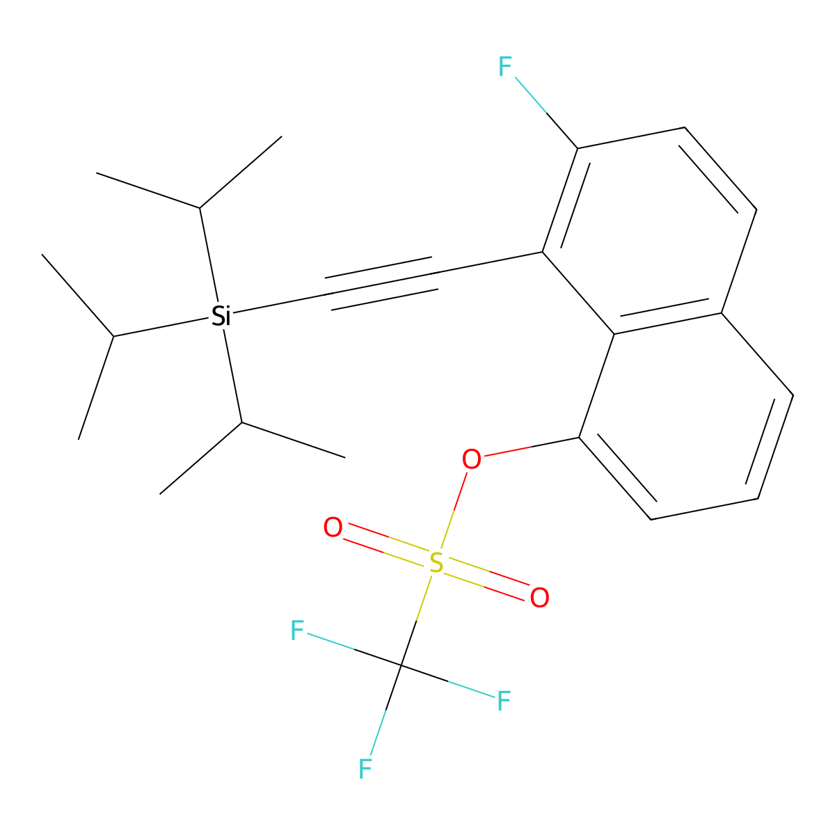 7-Fluoro-8-[2-[tris(1-methylethyl)silyl]ethynyl]-1-naphthalenyl 1,1,1-trifluoromethanesulfonate molecular structure, CAS 2503307-86-4