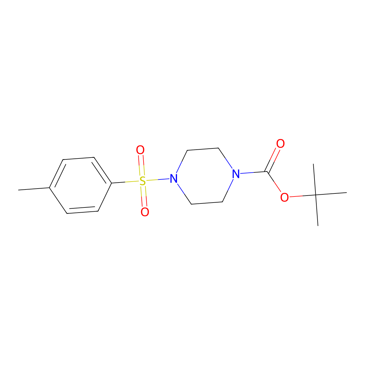 Tert-butyl 4-tosylpiperazine-1-carboxylate molecular structure, CAS 250331-04-5
