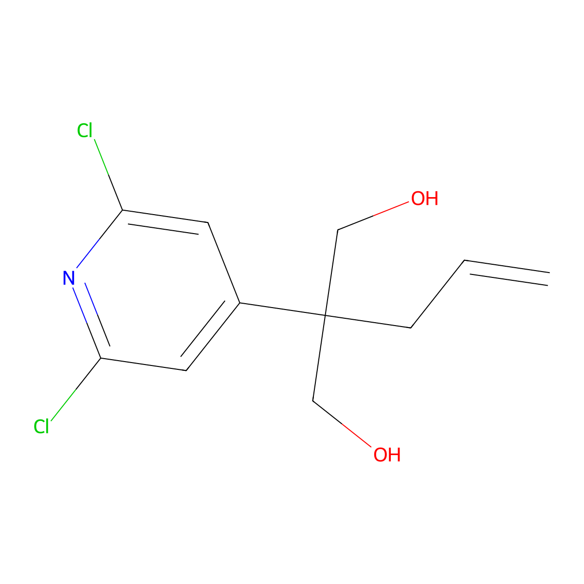 2-(2,6-Dichloro-4-pyridinyl)-2-(2-propen-1-yl)-1,3-propanediol molecular structure, CAS 2503325-66-2