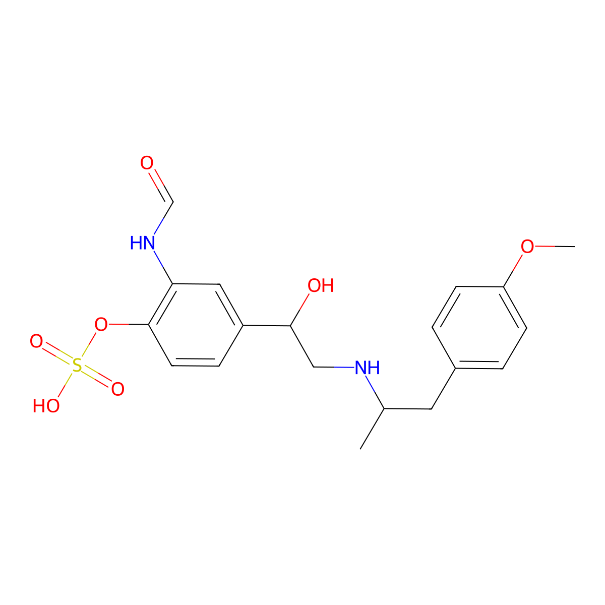 rac Formoterol O-Sulfate molecular structure, CAS 250336-08-4