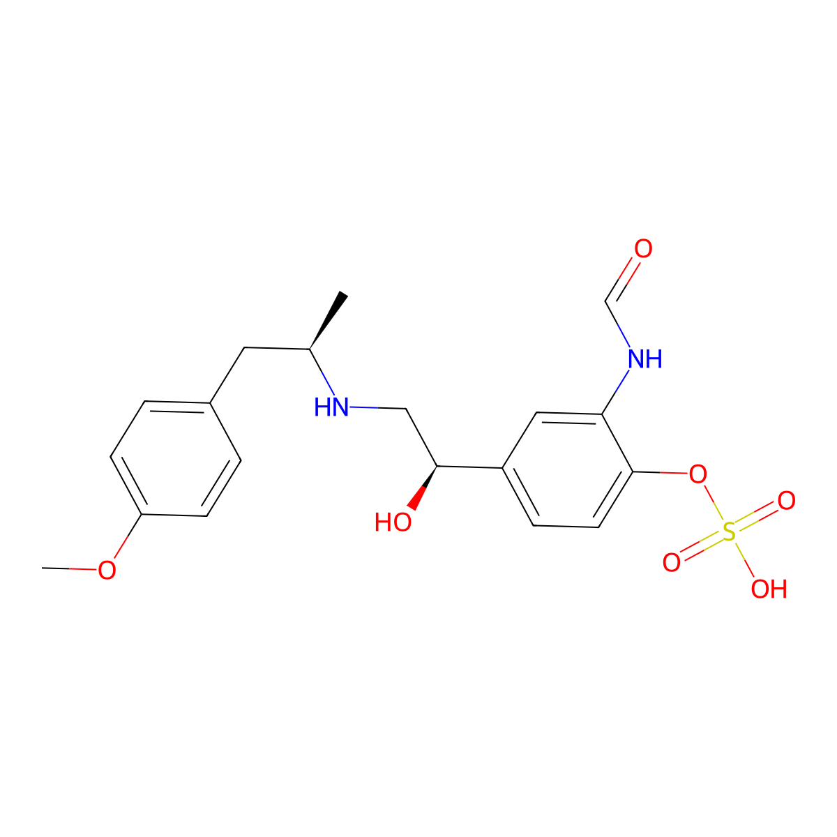 rac Formoterol O-Sulfate molecular structure, CAS 250336-08-4