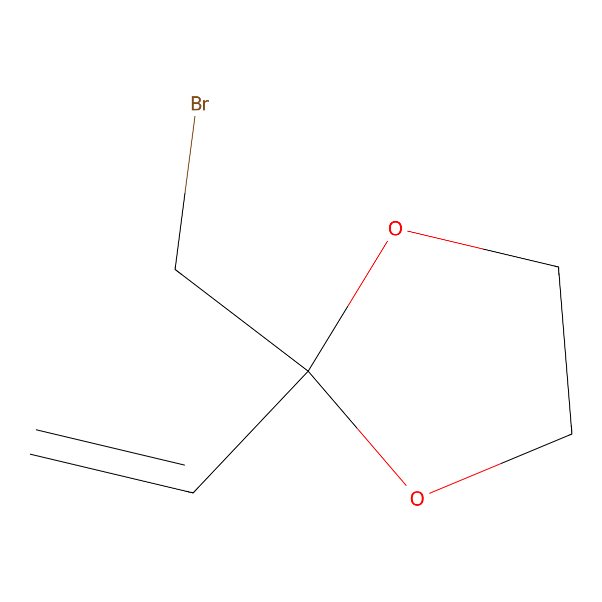 2-(Bromomethyl)-2-ethenyl-1,3-dioxolane molecular structure, CAS 250338-50-2