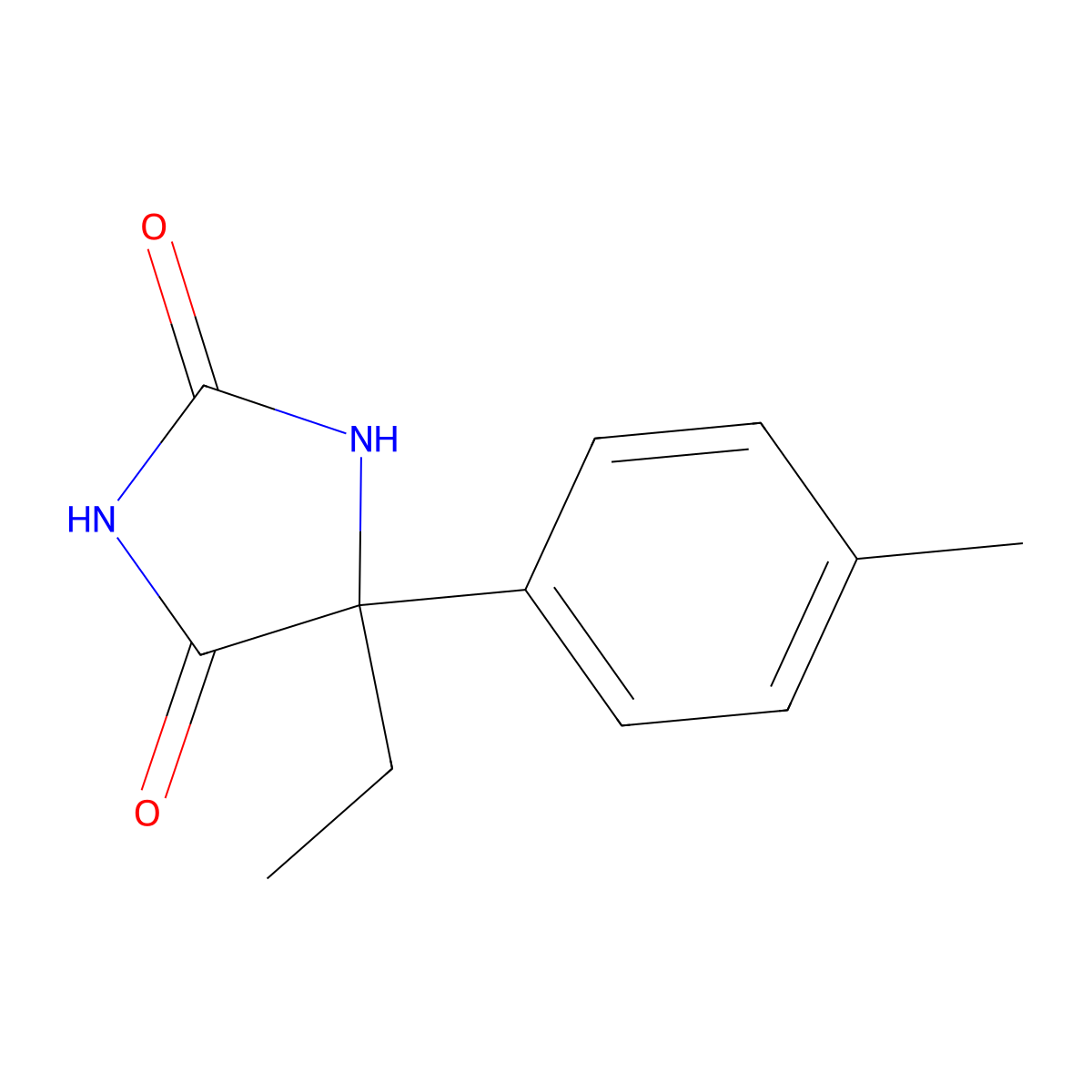 5-Ethyl-5-(4-methylphenyl)imidazolidine-2,4-dione molecular structure, CAS 250351-97-4