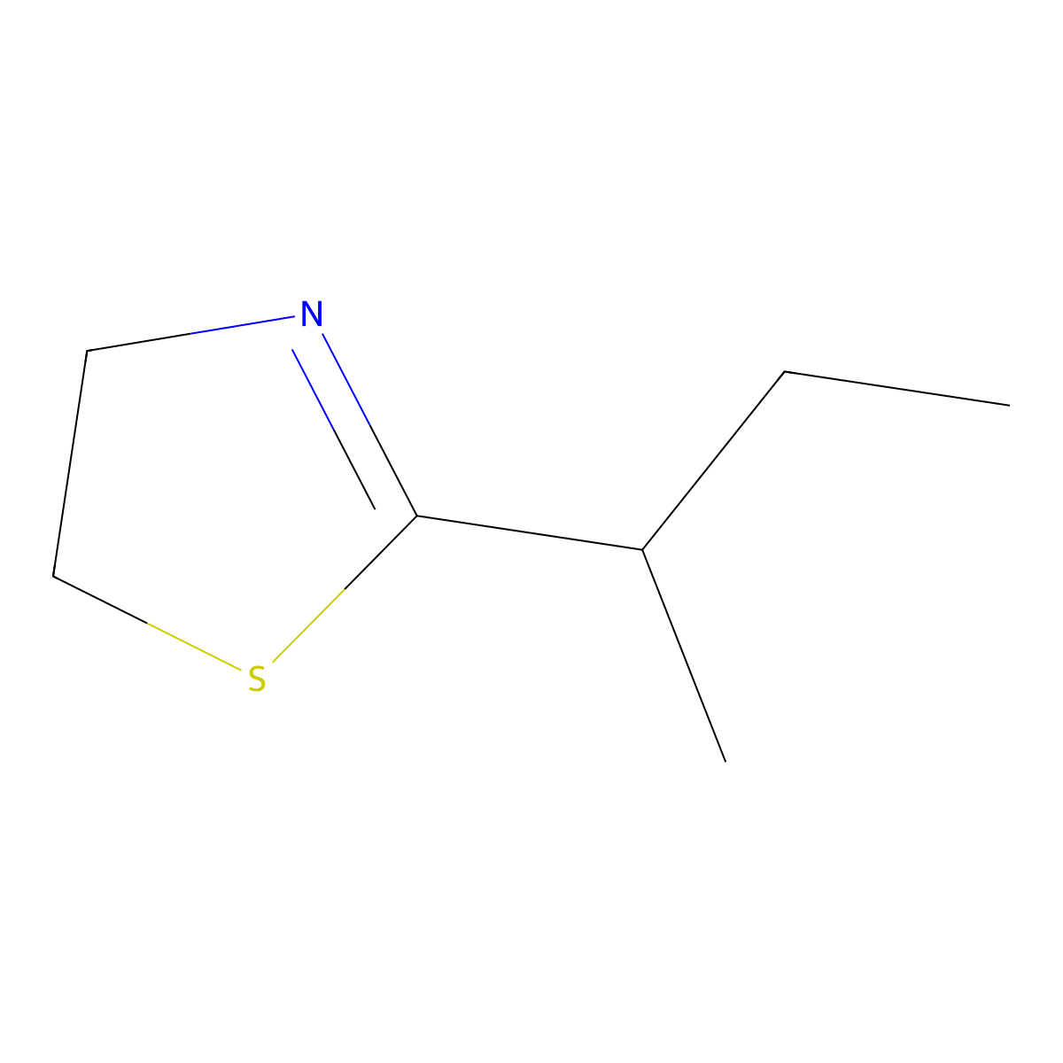 2-[(1S)-1-methylpropyl]-4,5-dihydro-1,3-thiazole molecular structure, CAS 250359-27-4