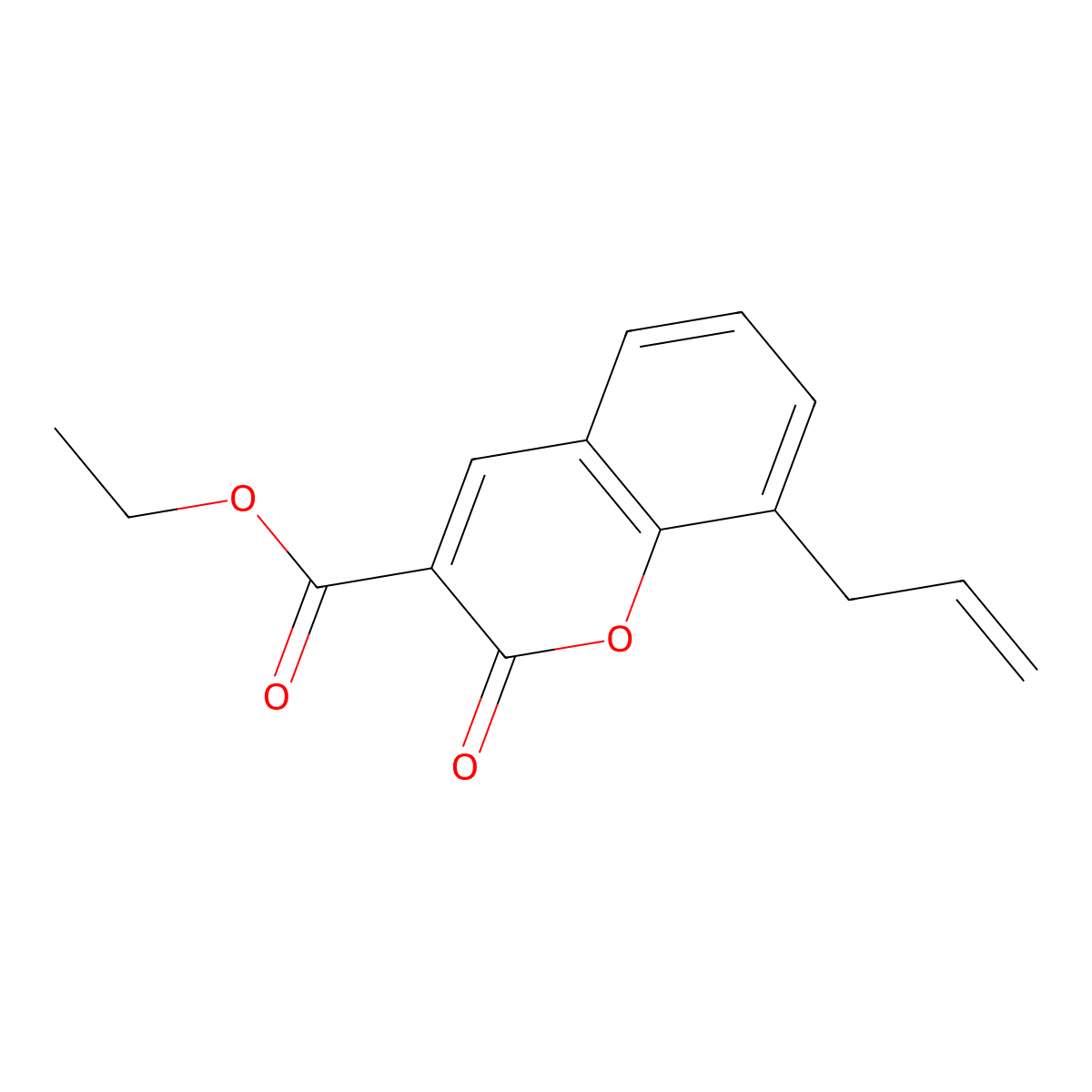 ethyl 2-oxo-8-(prop-2-en-1-yl)-2H-chromene-3-carboxylate molecular structure, CAS 250362-64-2
