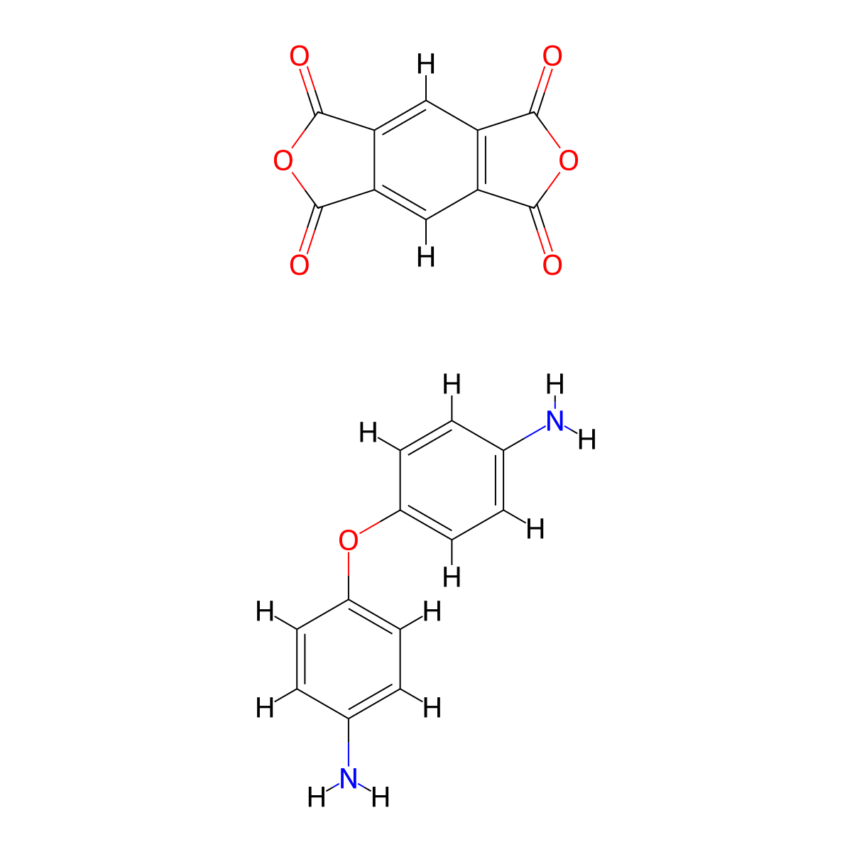 1H,3H-Benzo(1,2-c:4,5-c')difuran-1,3,5,7-tetrone--4,4'-oxydianiline (1/1) molecular structure, CAS 25038-81-7