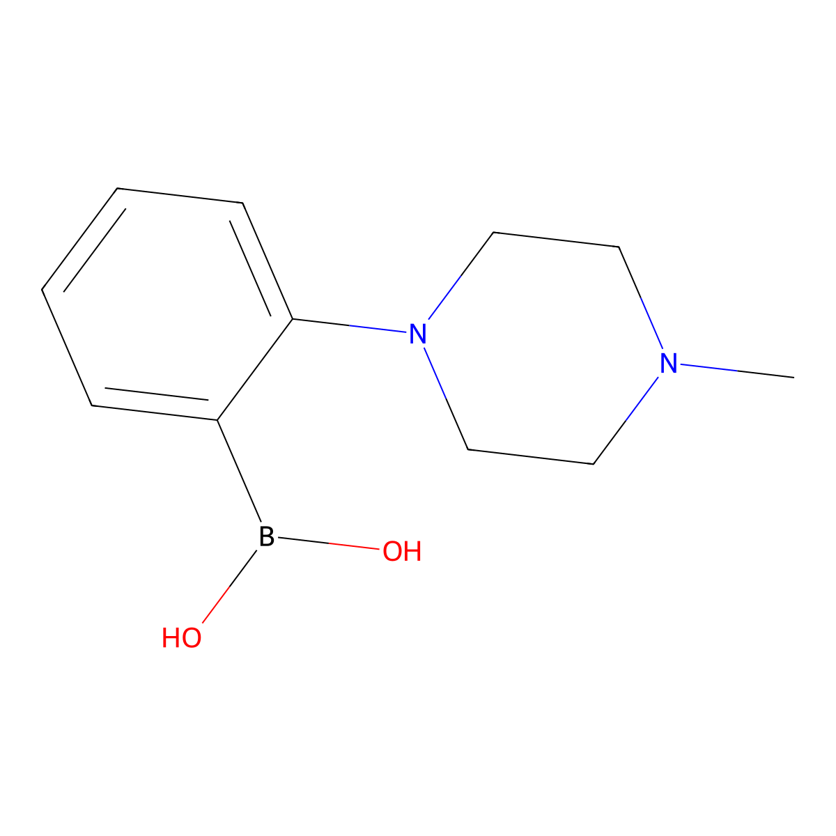 2-(4-Methylpiperazin-1-yl)phenylboronic acid molecular structure, CAS 250383-80-3