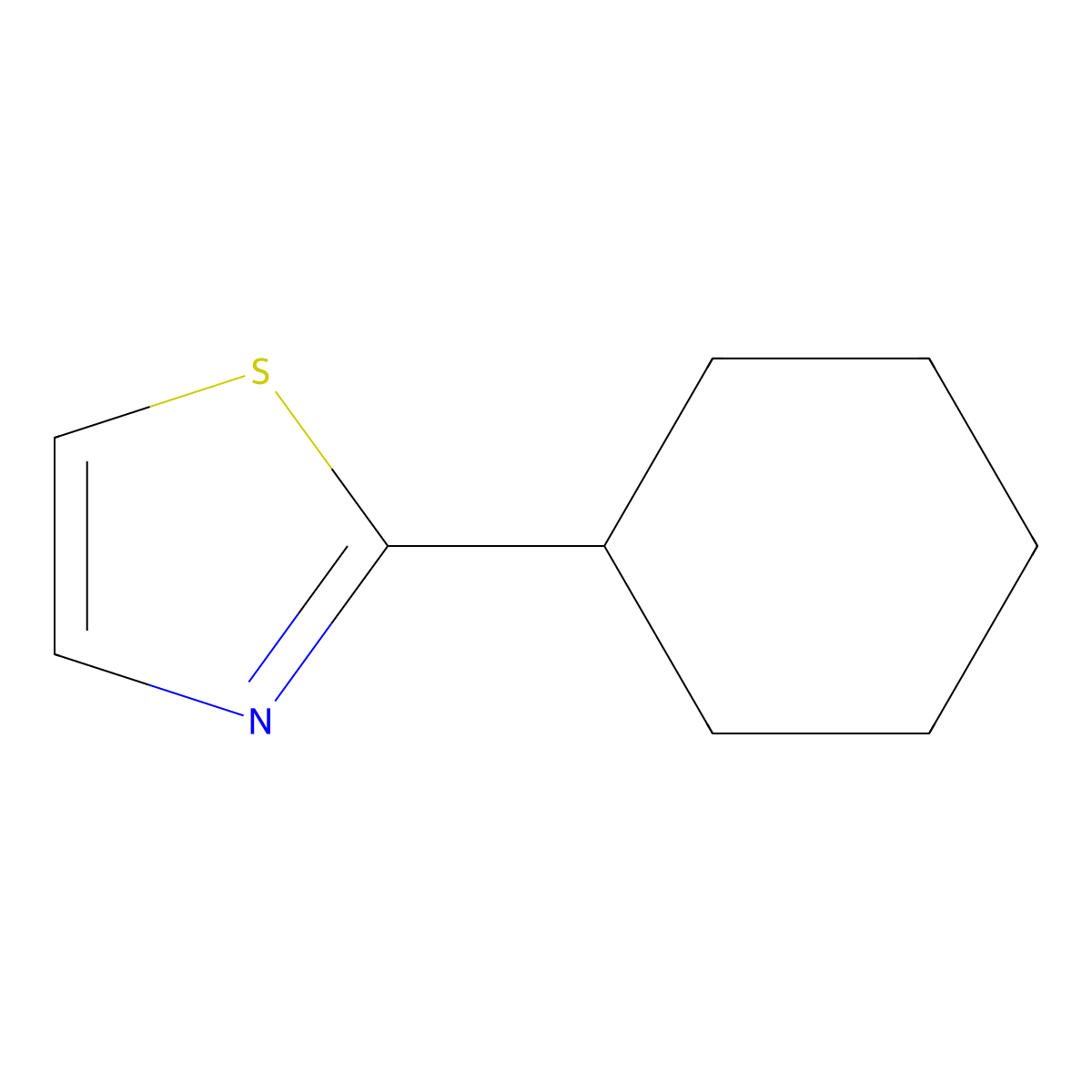 2-(Cyclohexyl)thiazole molecular structure, CAS 25039-86-5