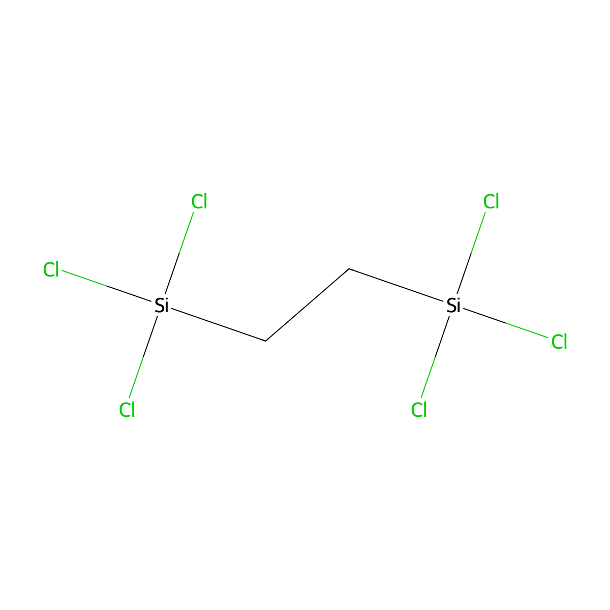 1,1,1,4,4,4-Hexachloro-1,4-disilabutane molecular structure, CAS 2504-64-5