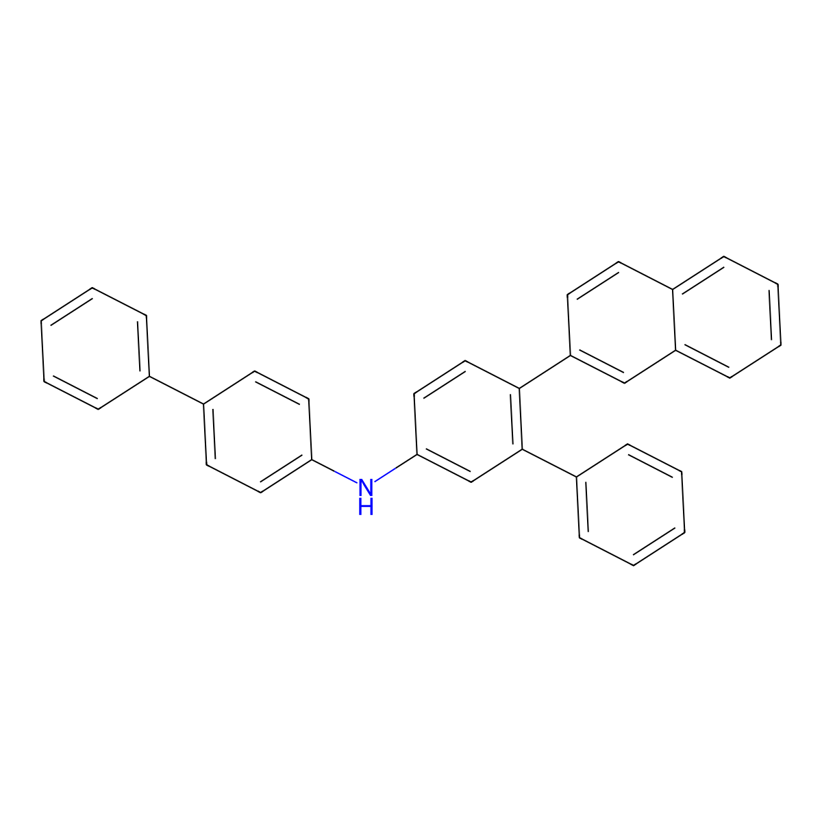 N-[1,1'-Biphenyl]-4-YL-6-(2-naphthalenyl)[1,1'-biphenyl]-3-amine molecular structure, CAS 2504178-70-3