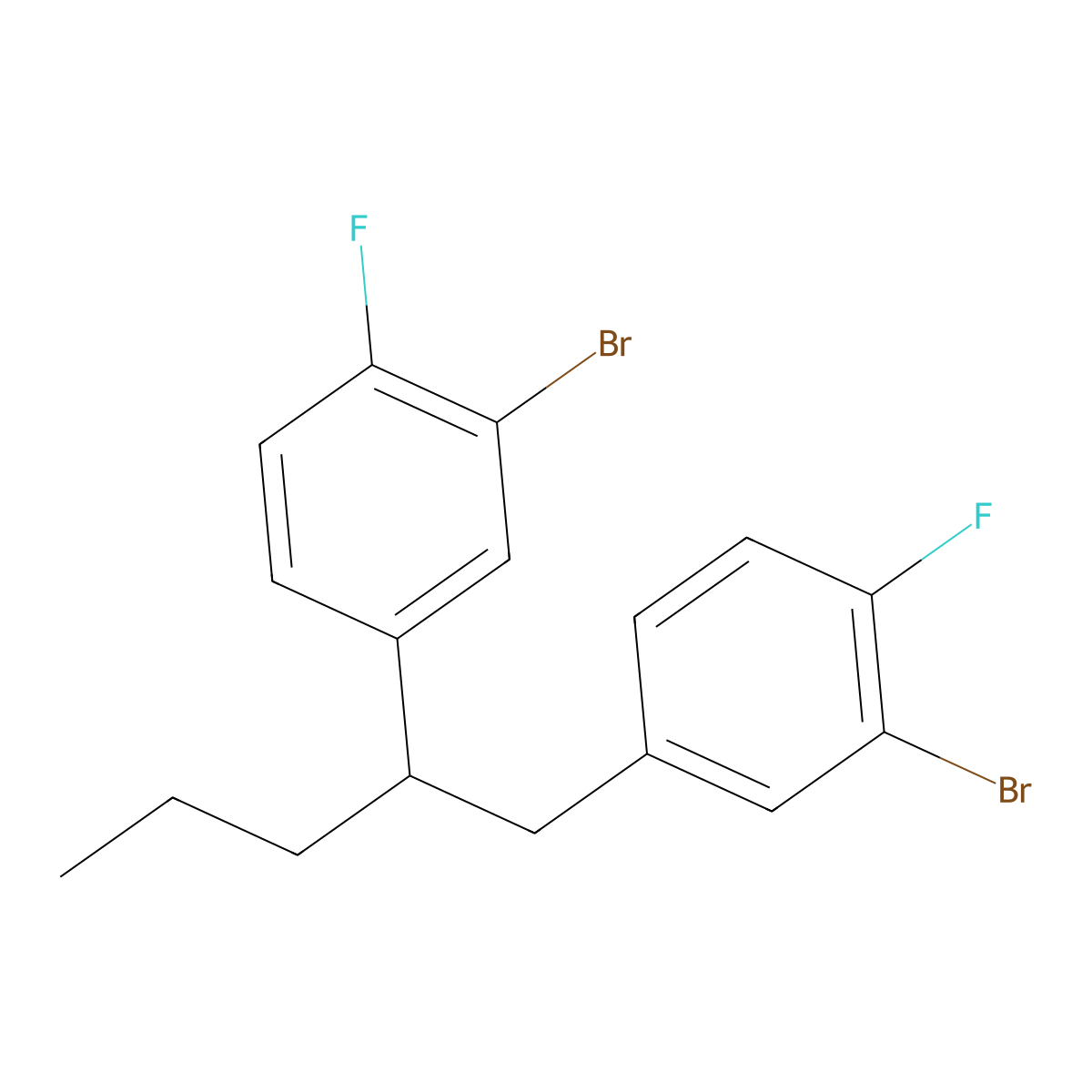 4,4'-(Pentane-1,2-diyl)bis(2-bromo-1-fluorobenzene) molecular structure, CAS 2504201-61-8