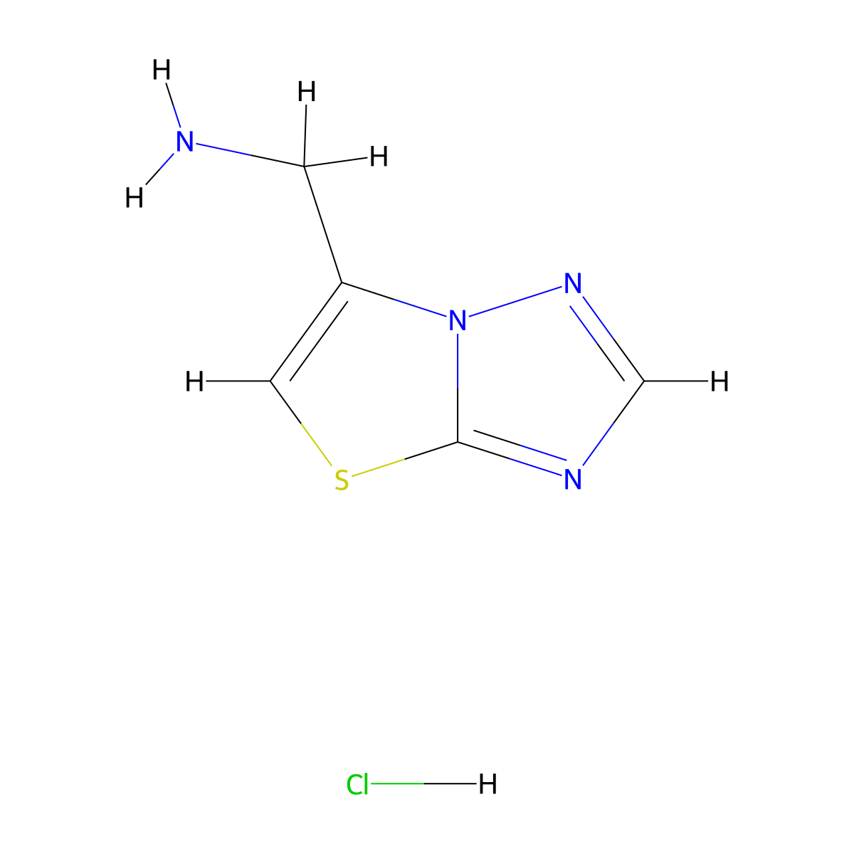 1-{[1,2,4]Triazolo[3,2-b][1,3]thiazol-6-yl}methanamine hydrochloride molecular structure, CAS 2504201-95-8