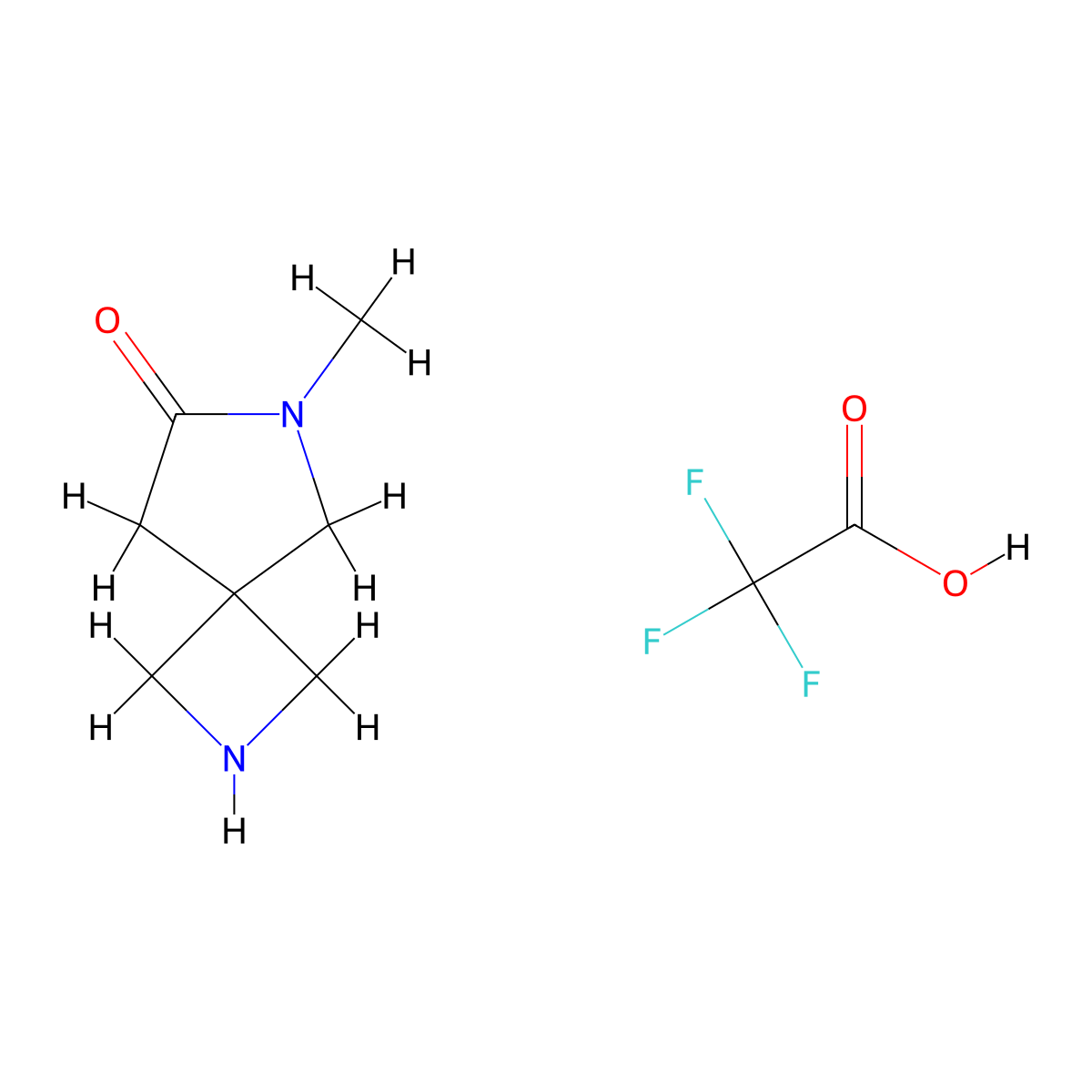 6-Methyl-2,6-diazaspiro[3.4]octan-7-one; trifluoroacetic acid molecular structure, CAS 2504202-17-7