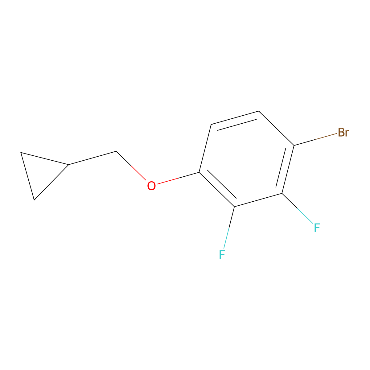 1-Bromo-4-(cyclopropylmethoxy)-2,3-difluorobenzene molecular structure, CAS 2504202-98-4