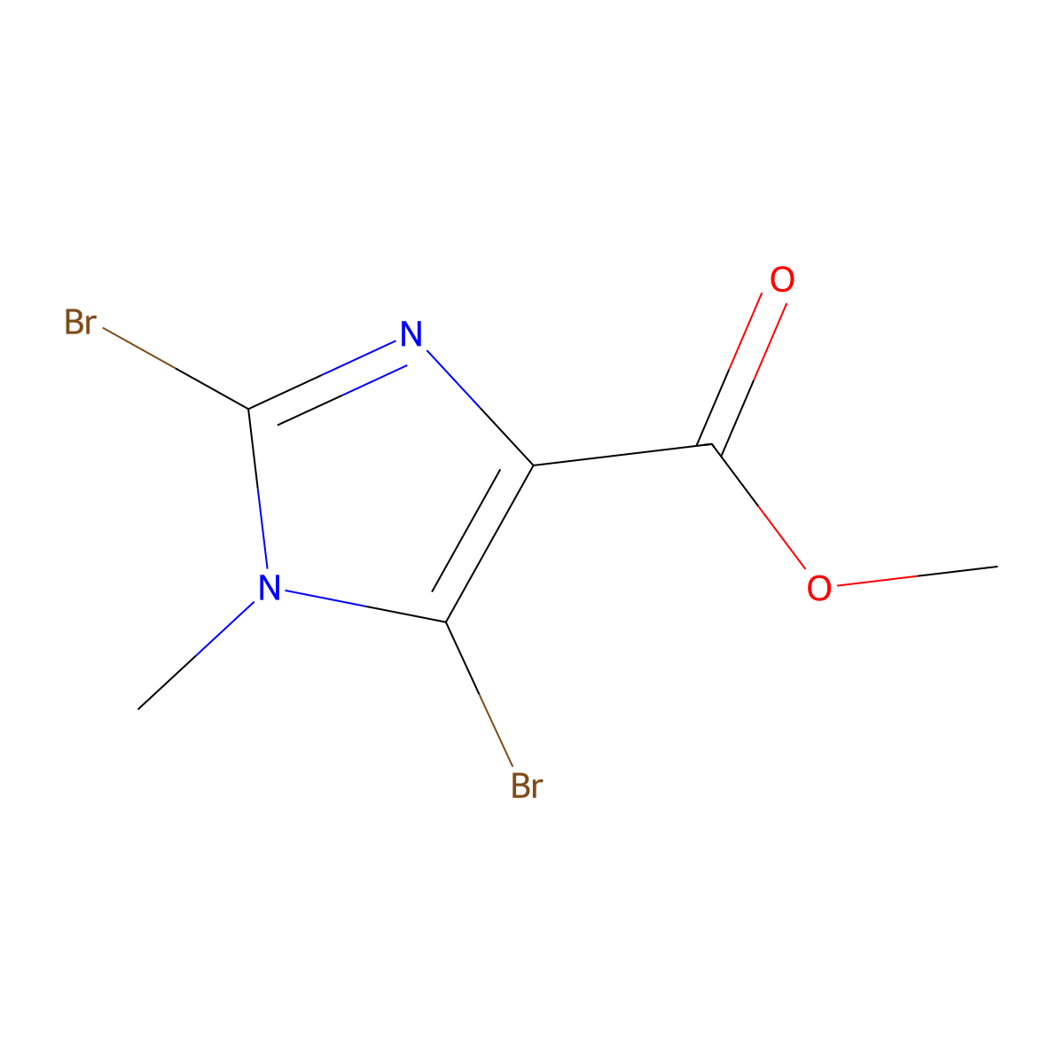 methyl 2,5-dibromo-1-methyl-1H-imidazole-4-carboxylate molecular structure, CAS 2504203-10-3