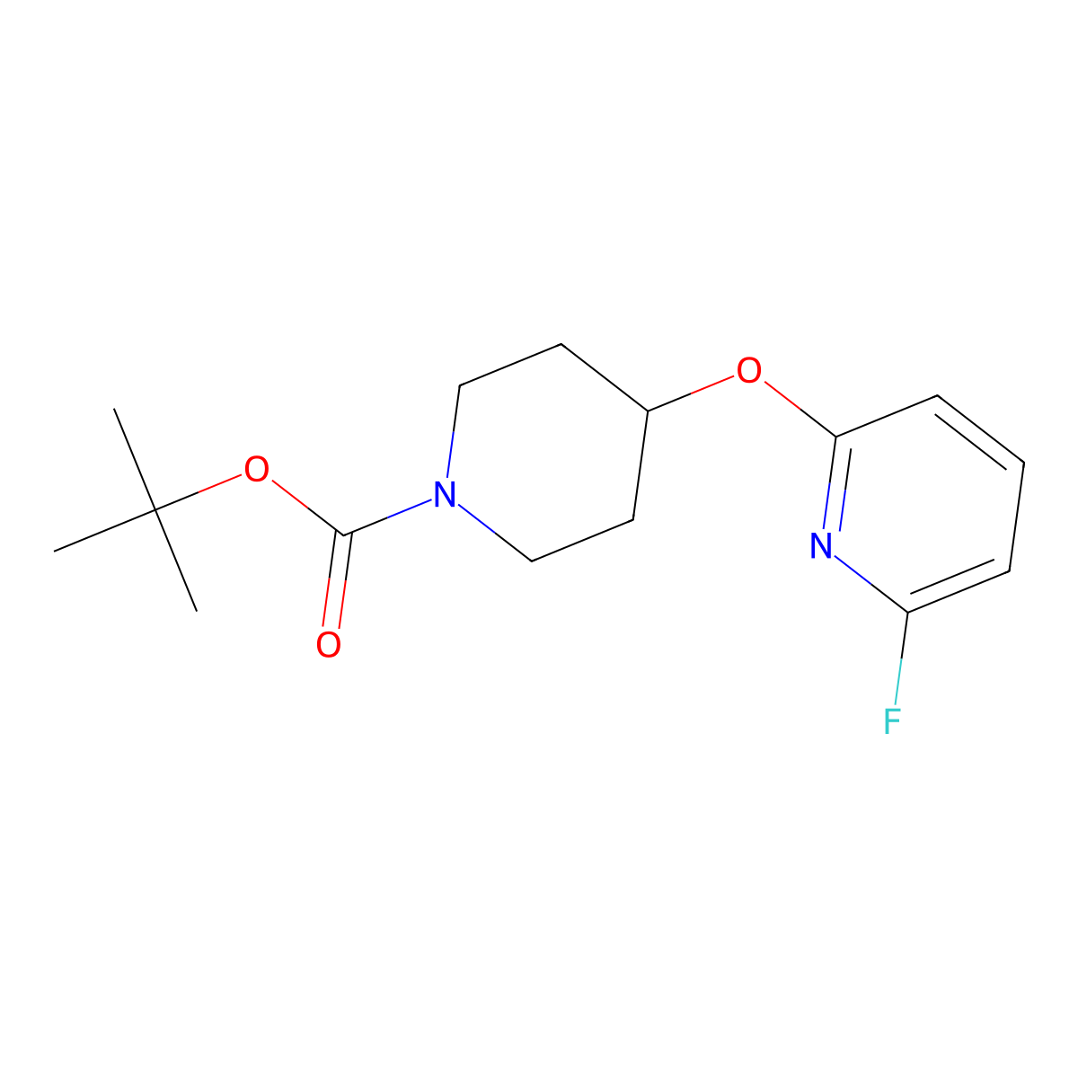 4-(6-Fluoro-pyridin-2-yloxy)-piperidine-1-carboxylic acid tert-butyl ester molecular structure, CAS 2504203-30-7