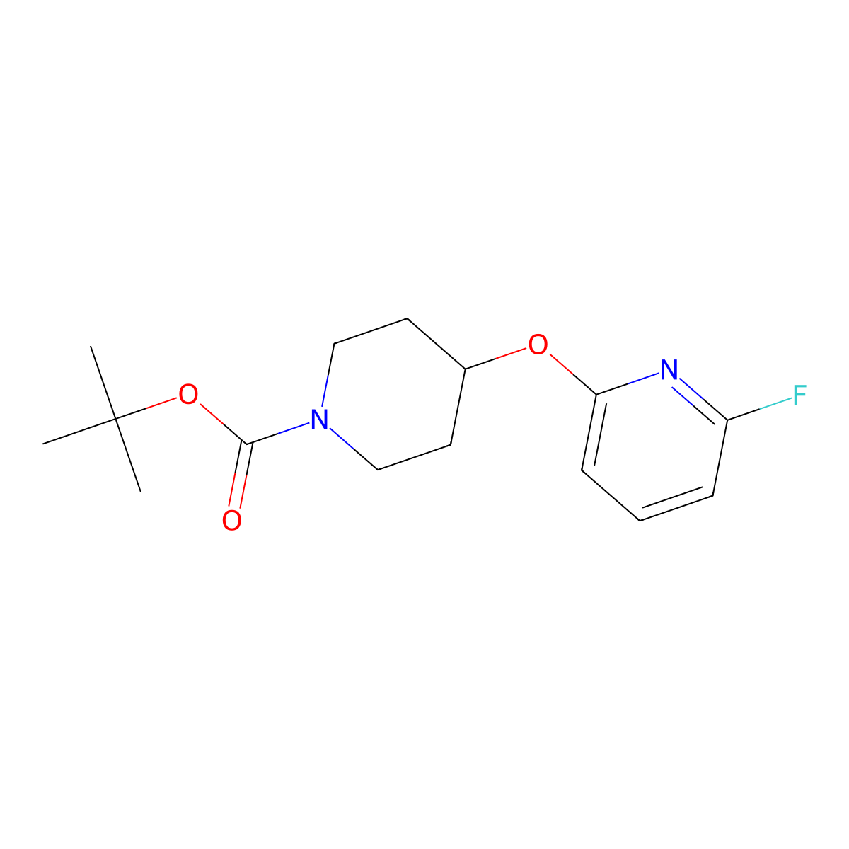 4-(6-Fluoro-pyridin-2-yloxy)-piperidine-1-carboxylic acid tert-butyl ester molecular structure, CAS 2504203-30-7