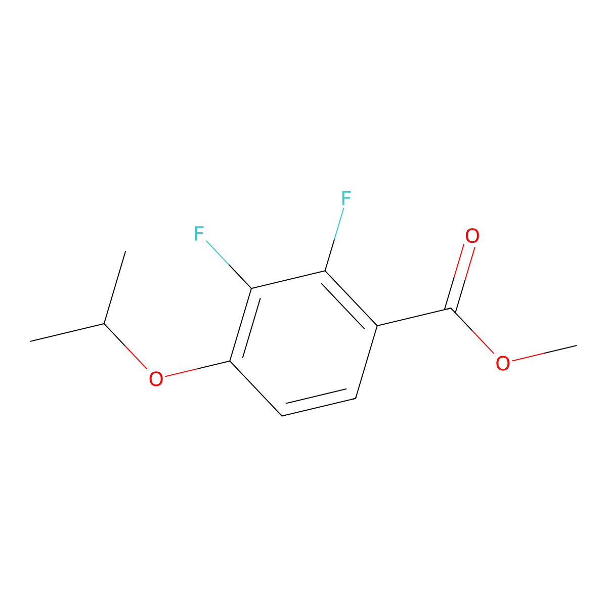 Methyl 2,3-difluoro-4-isopropoxybenzoate molecular structure, CAS 2504203-50-1