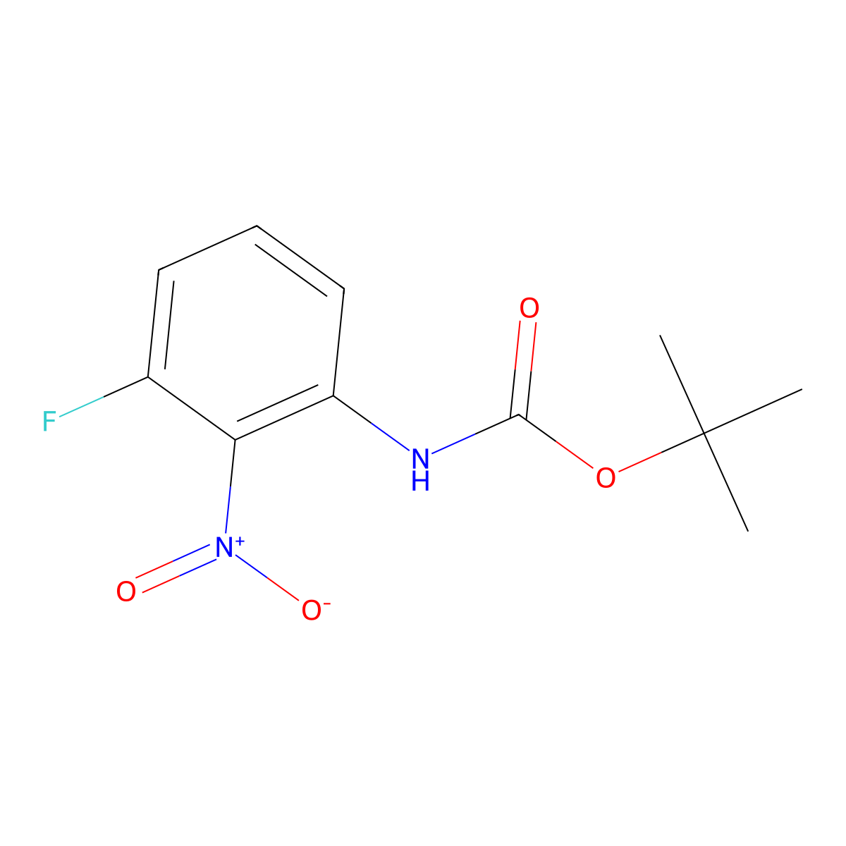 N-Boc-3-fluoro-2-nitroaniline molecular structure, CAS 2504203-51-2