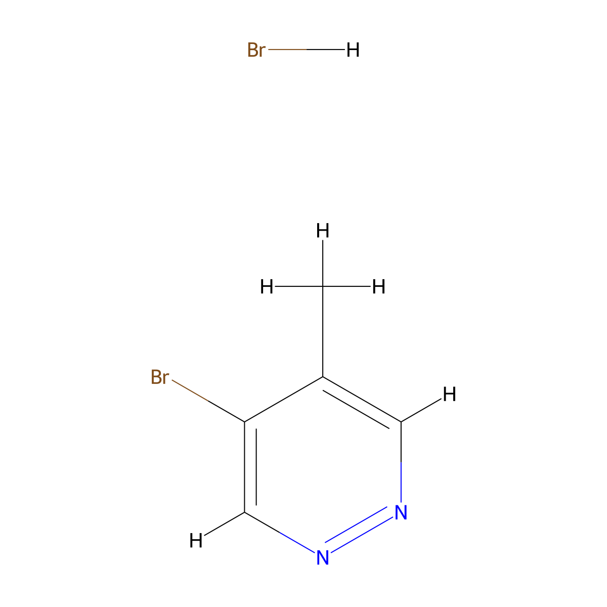 4-Bromo-5-methylpyridazine hydrobromide molecular structure, CAS 2504203-87-4