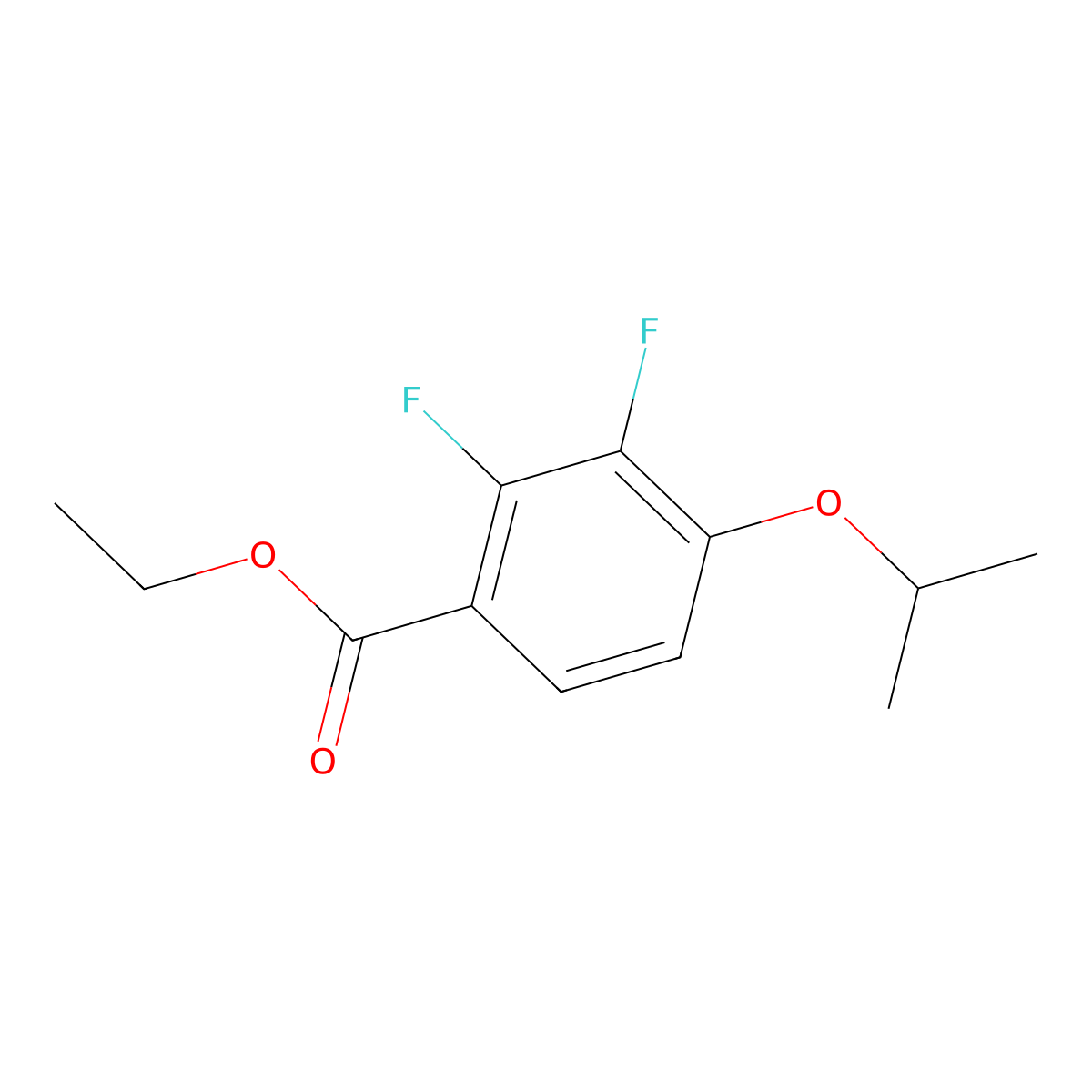Ethyl 2,3-difluoro-4-isopropoxybenzoate molecular structure, CAS 2504203-90-9