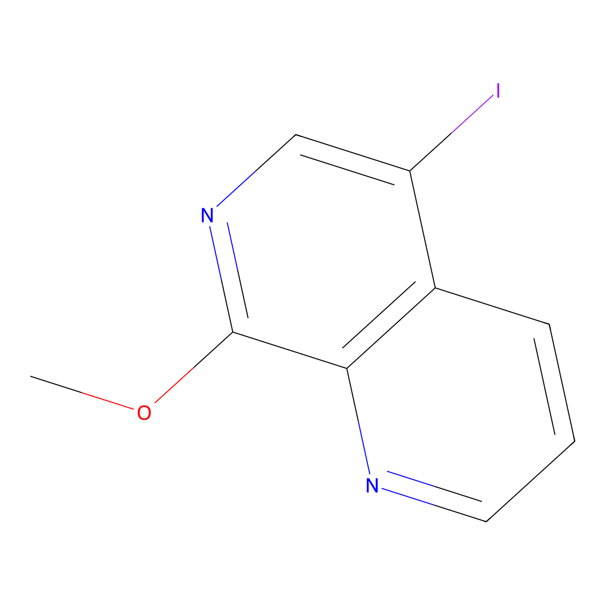 5-Iodo-8-methoxy-1,7-naphthyridine molecular structure, CAS 2504203-93-2
