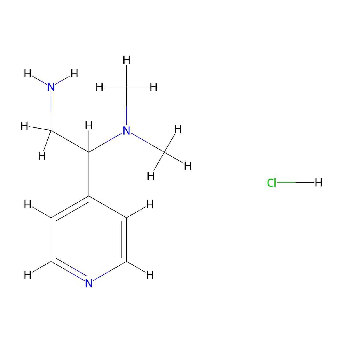 N1,N1-Dimethyl-1-(4-pyridinyl)-1,2-ethanediamine hydrochloride molecular structure, CAS 2504204-17-3