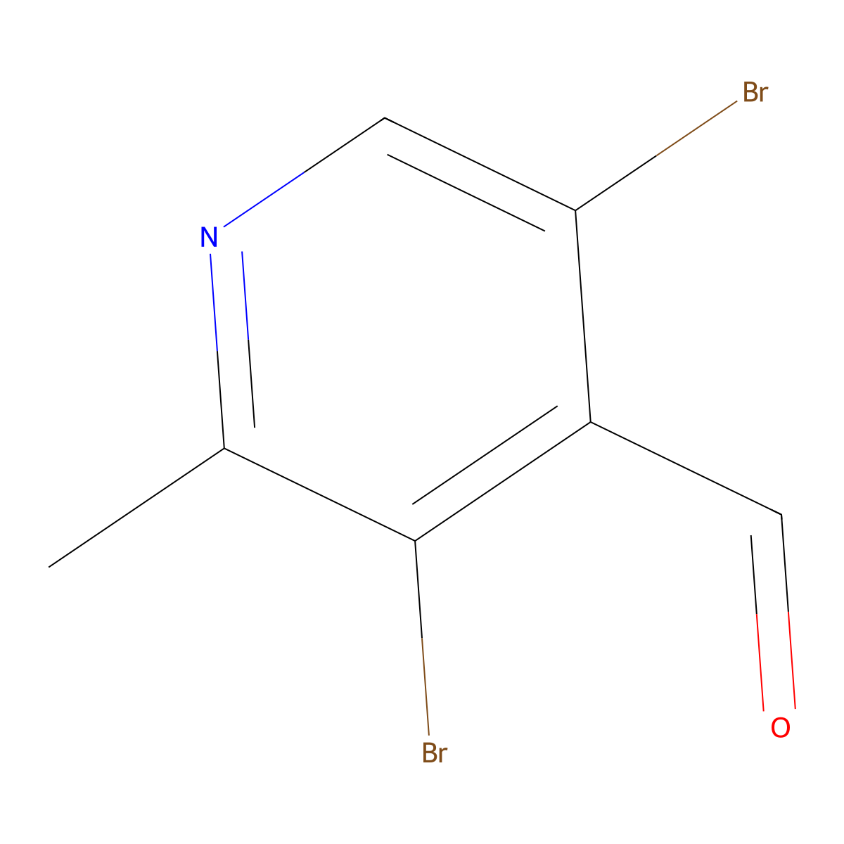 3,5-Dibromo-2-methylisonicotinaldehyde molecular structure, CAS 2504230-92-4