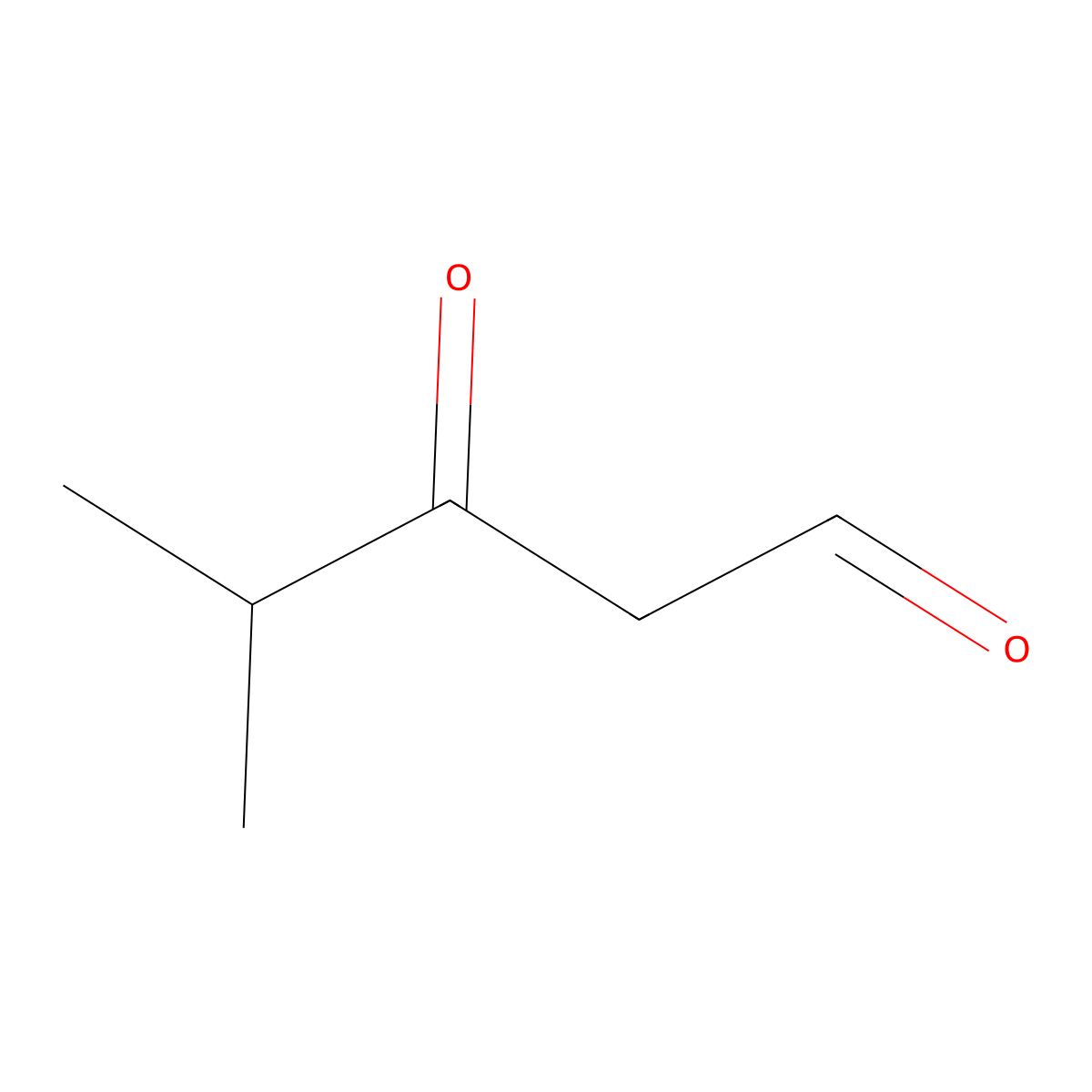 4-Methyl-3-oxopentanal molecular structure, CAS 25044-03-5