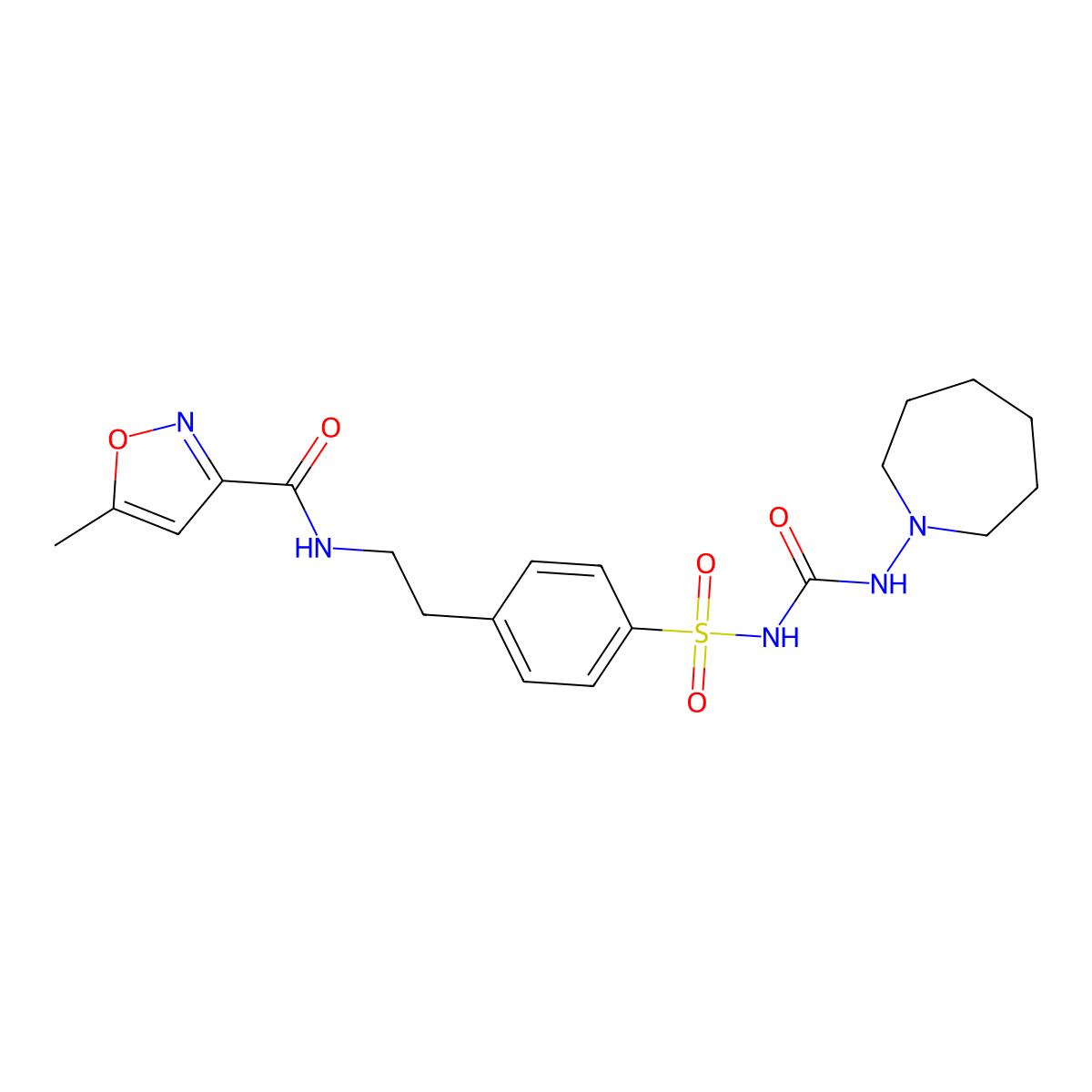Glisoxepide molecular structure, CAS 25046-79-1