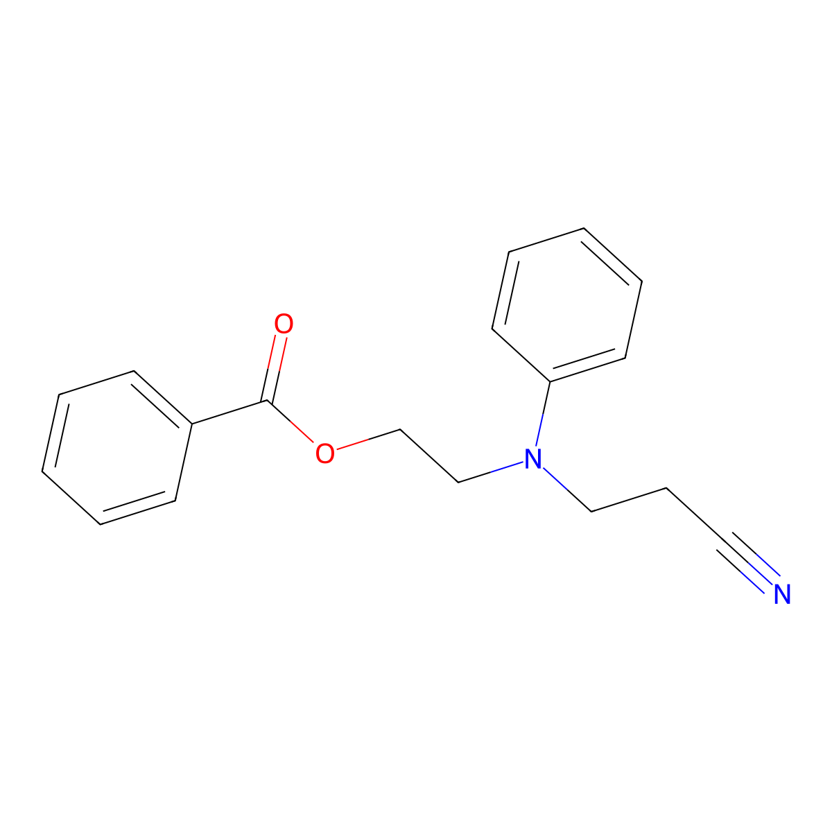 Propanenitrile, 3-[[2-(benzoyloxy)ethyl]phenylamino]- molecular structure, CAS 25047-90-9