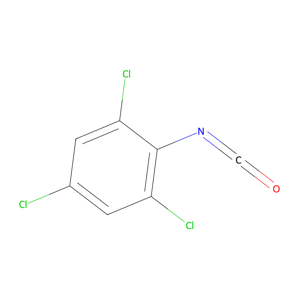 2,4,6-Trichlorophenyl Isocyanate molecular structure, CAS 2505-31-9