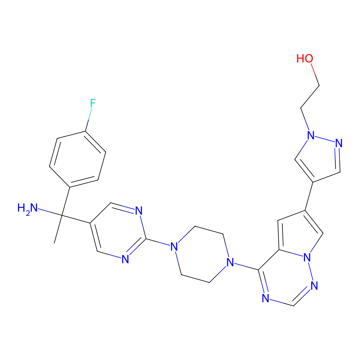 Elenestinib molecular structure, CAS 2505078-08-8