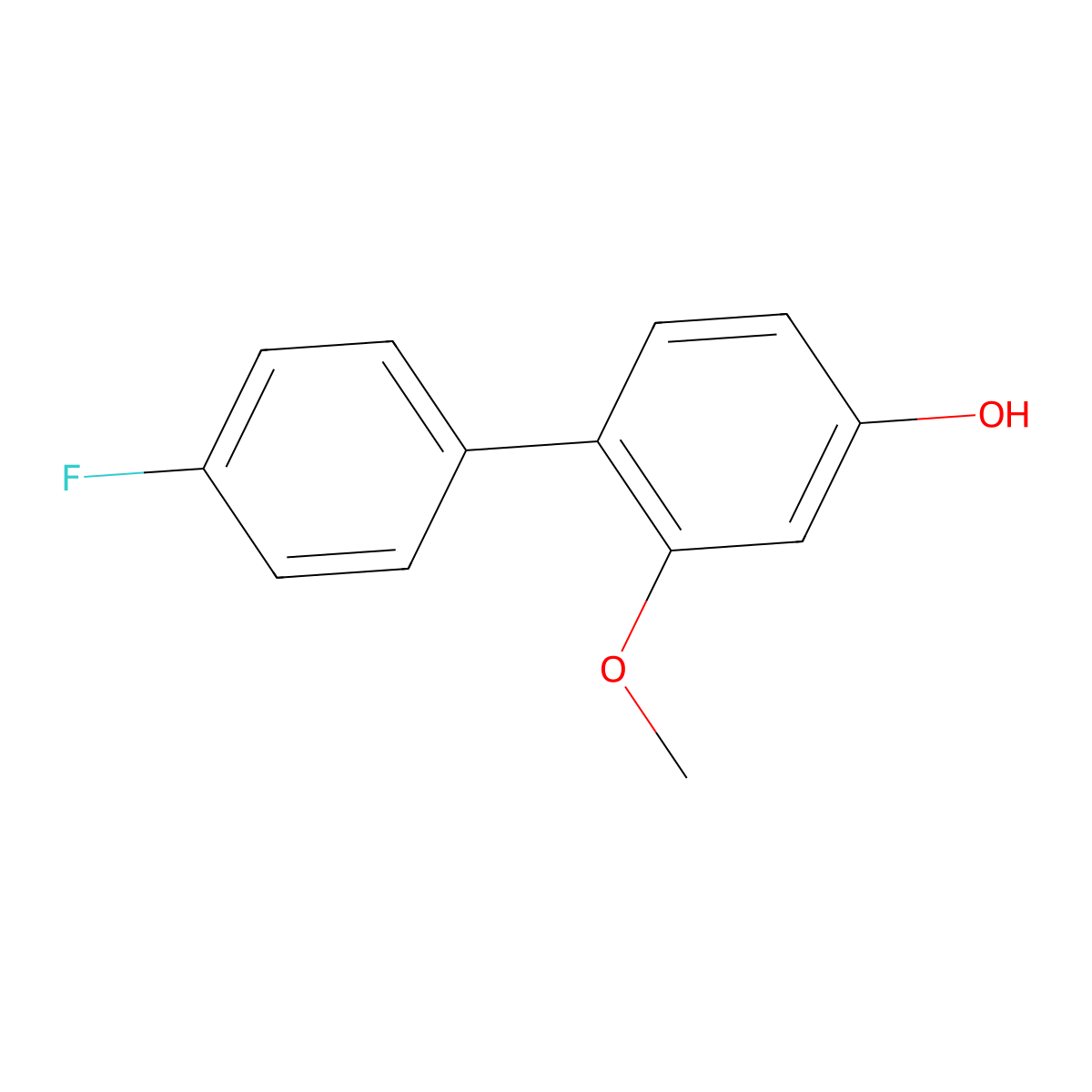 [1,1'-Biphenyl]-4-ol, 4'-fluoro-2-methoxy- molecular structure, CAS 2505122-66-5
