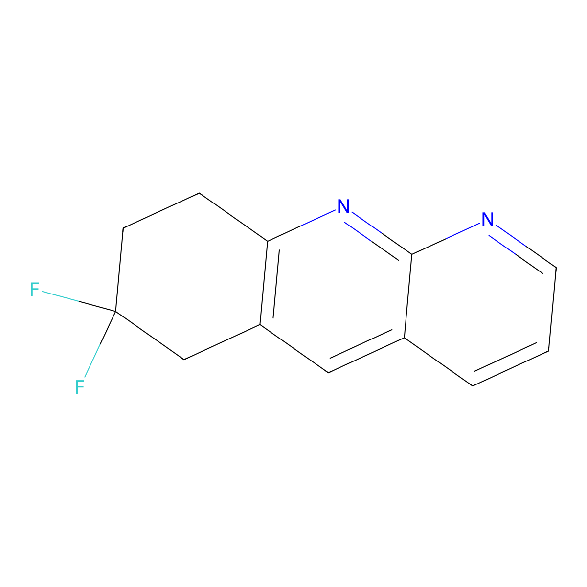 7,7-difluoro-6H,7H,8H,9H-cyclohexa[b]1,8-naphthyridine molecular structure, CAS 2505388-18-9