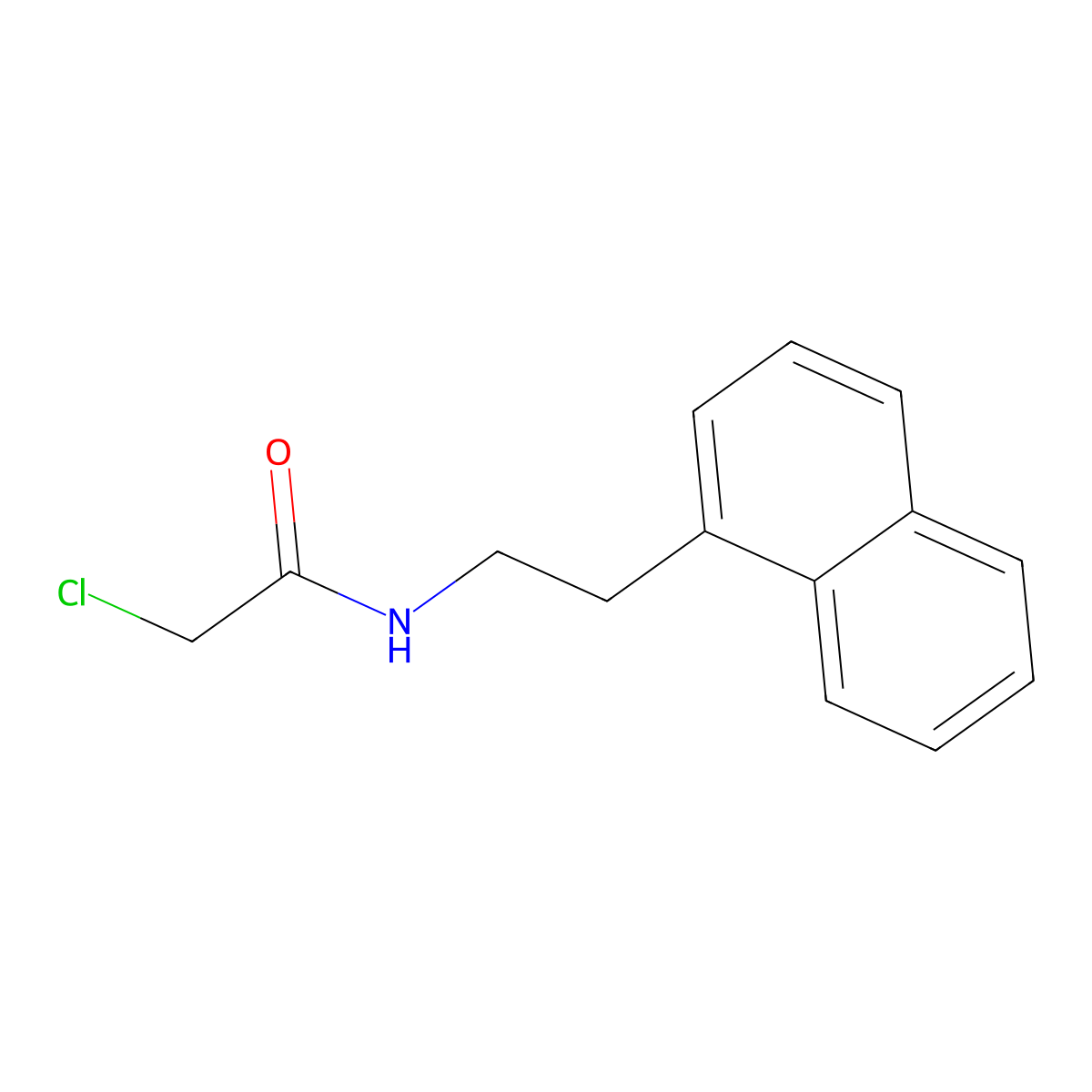 2-chloro-N-[2-(naphthalen-1-yl)ethyl]acetamide molecular structure, CAS 25055-69-0
