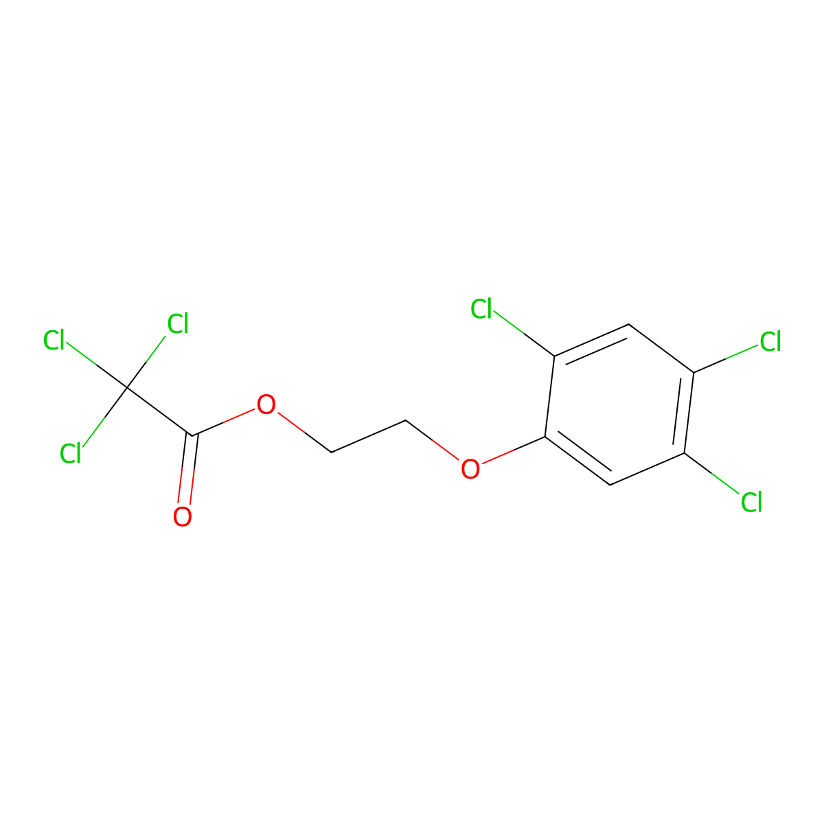 Acetic acid, trichloro-, 2-(2,4,5-trichlorophenoxy)ethyl ester molecular structure, CAS 25056-70-6