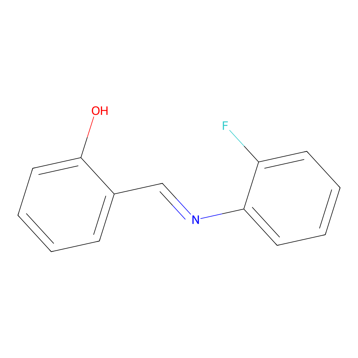 Alpha-(2-fluorophenylimino)-O-cresol molecular structure, CAS 25057-58-3