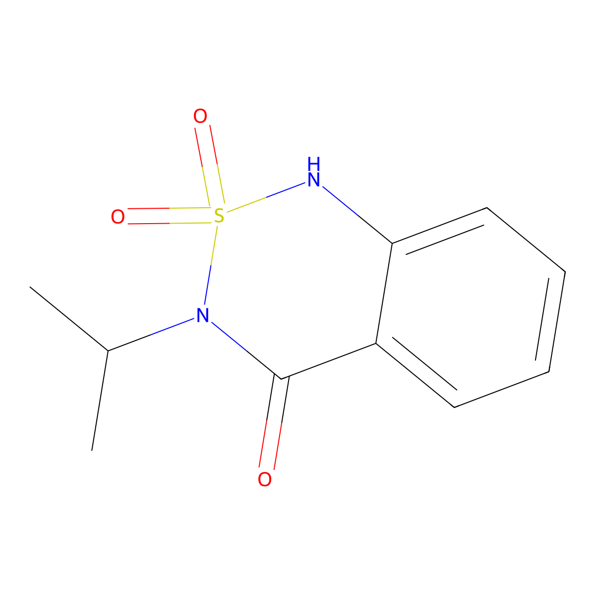 Bentazon molecular structure, CAS 25057-89-0