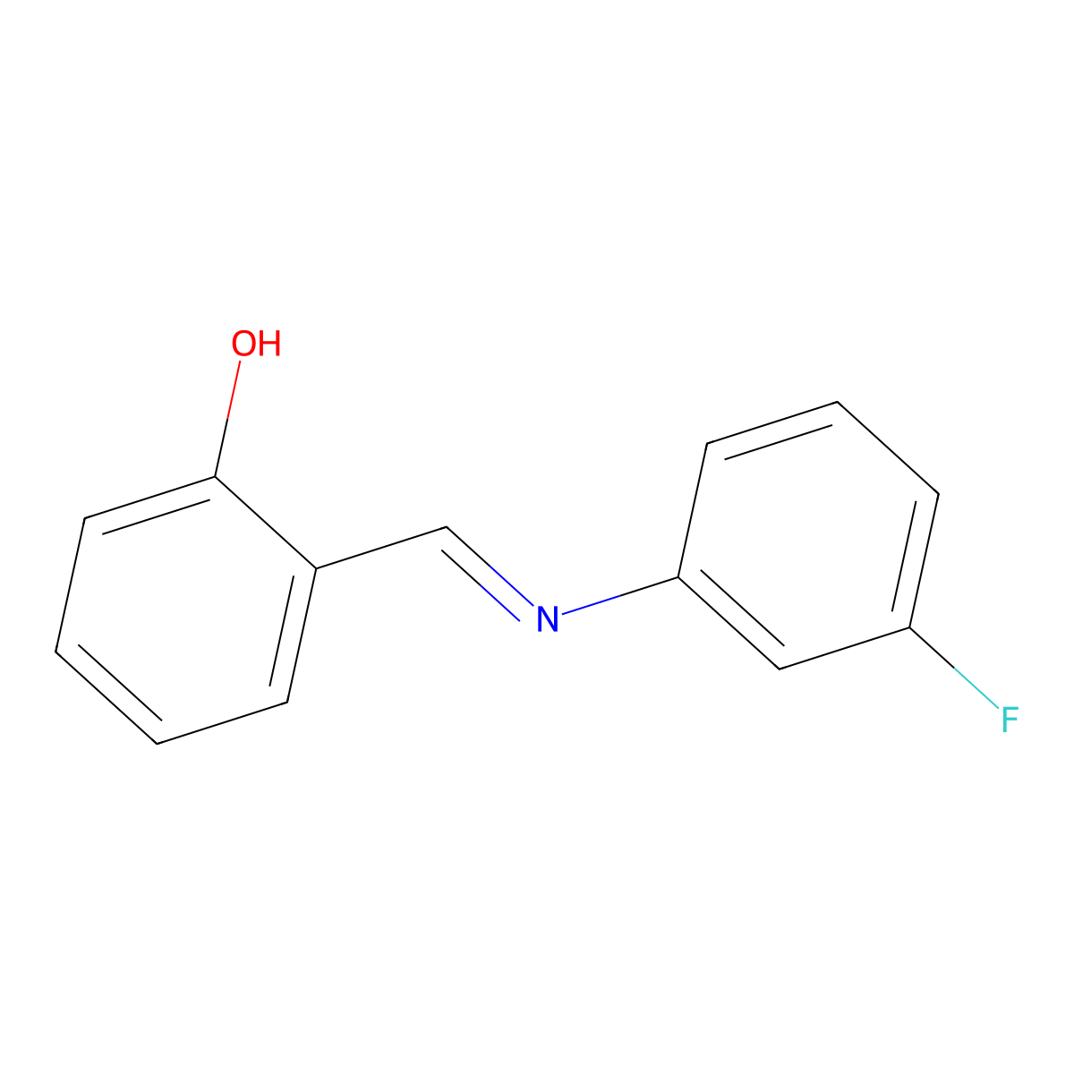 3-Fluoro-N-(2-hydroxybenzylidene)aniline molecular structure, CAS 25059-49-8
