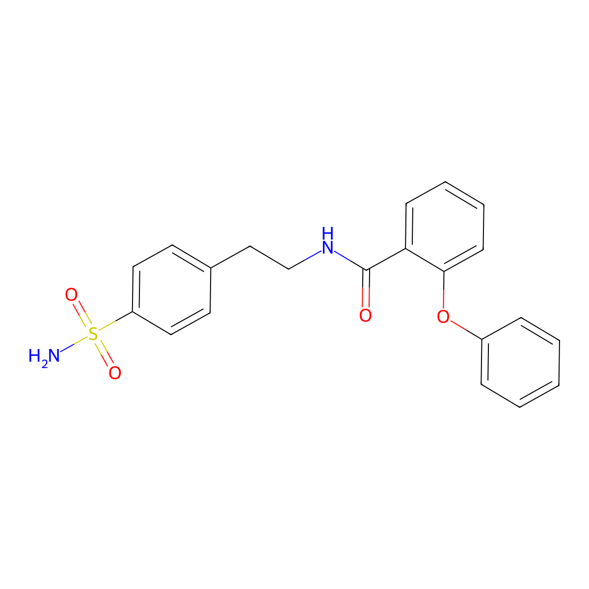 2-phenoxy-N-[2-(4-sulfamoylphenyl)ethyl]benzamide molecular structure, CAS 25059-96-5