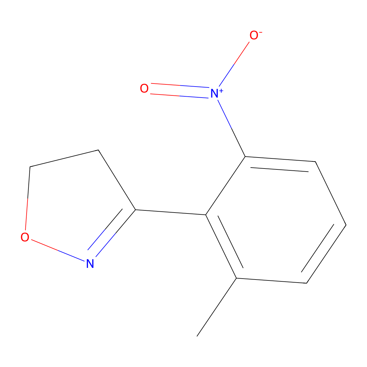3-(2-Methyl-6-nitrophenyl)-4,5-dihydro-1,2-oxazole molecular structure, CAS 250592-88-2