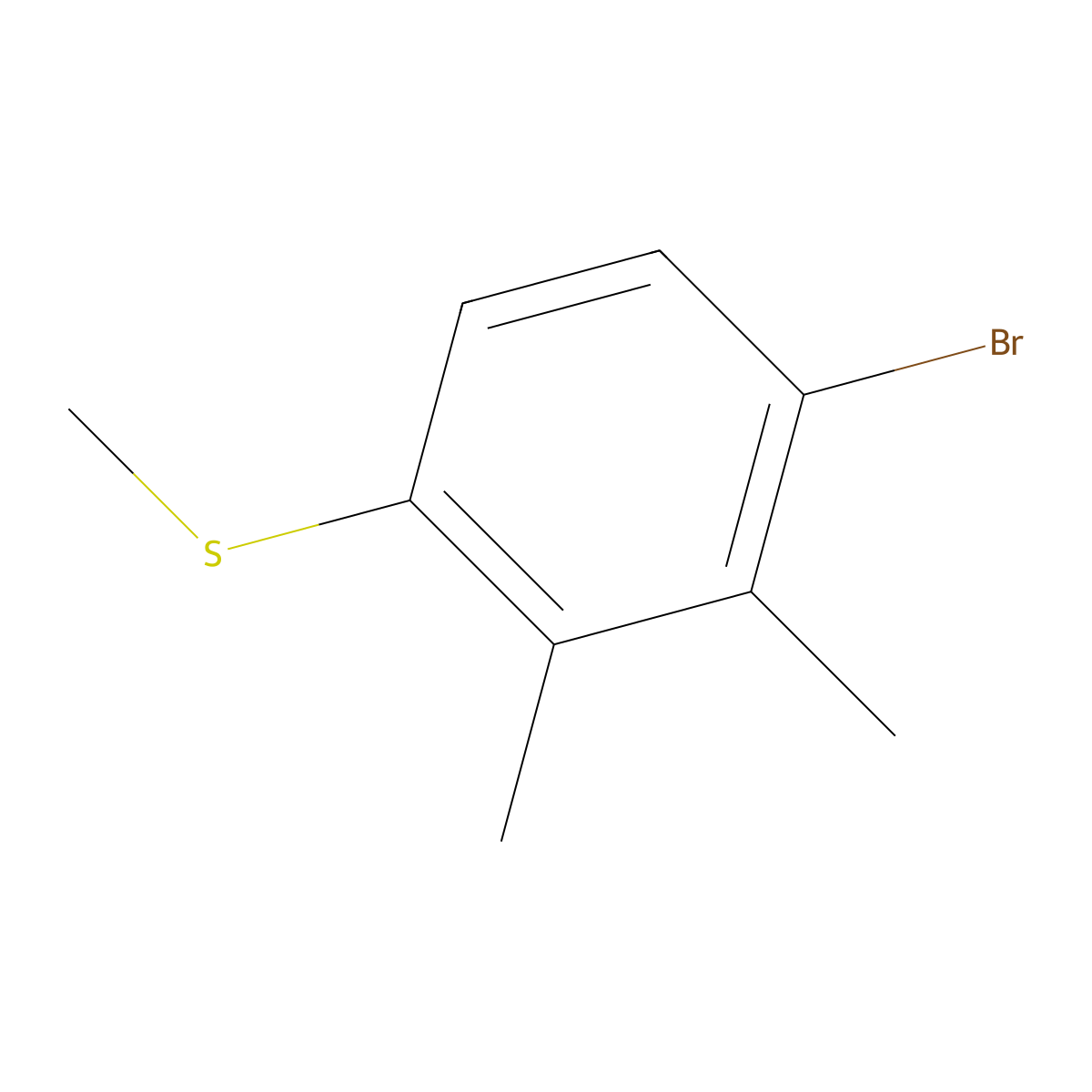 (4-Bromo-2,3-dimethylphenyl)(methyl)sulfane molecular structure, CAS 250593-00-1