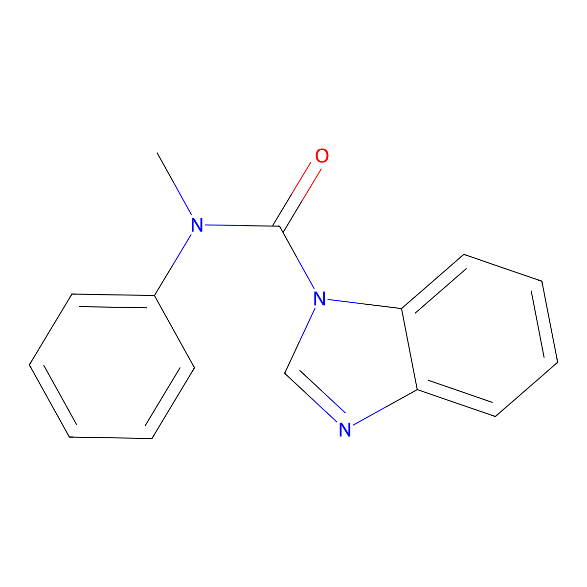 N-methyl-N-phenyl-1H-benzimidazole-1-carboxamide molecular structure, CAS 2506-05-0