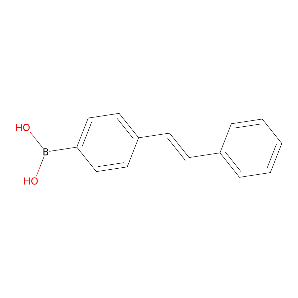 (E)-(4-Styrylphenyl)boronic acid molecular structure, CAS 250603-10-2
