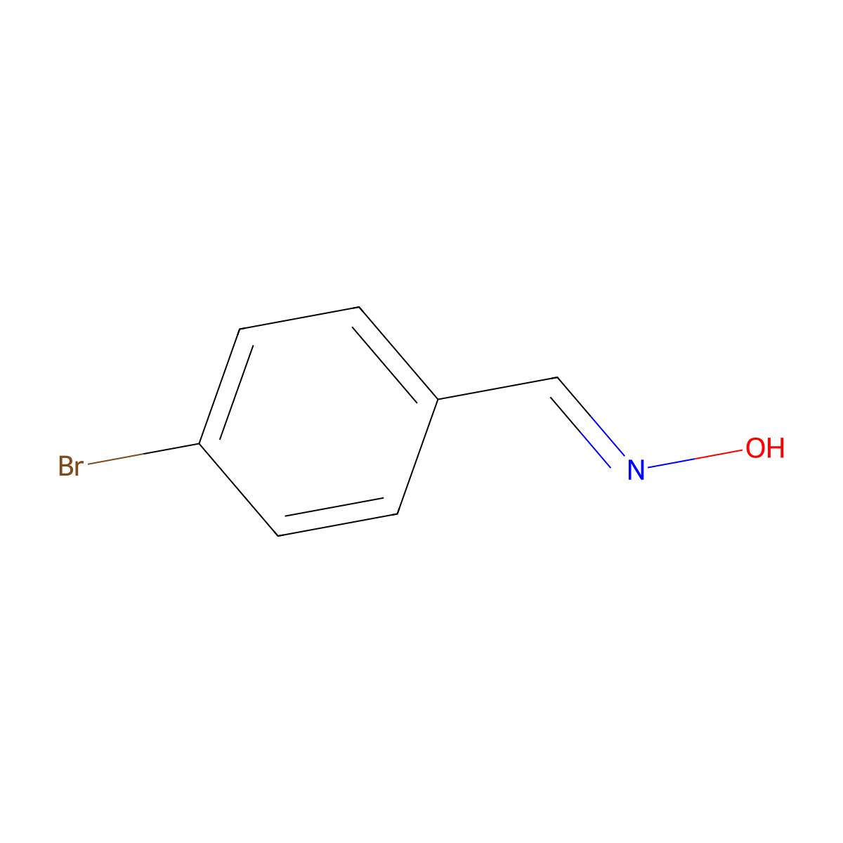 4-Bromobenzaldehyde Oxime molecular structure, CAS 25062-46-8