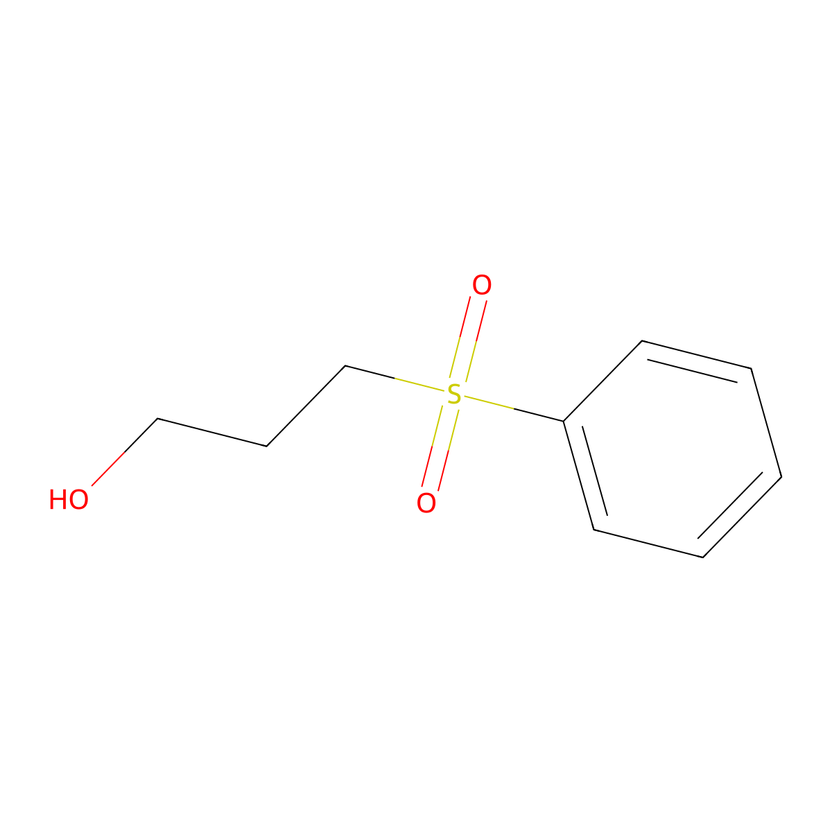 1-Propanol, 3-(phenylsulfonyl)- molecular structure, CAS 25062-90-2